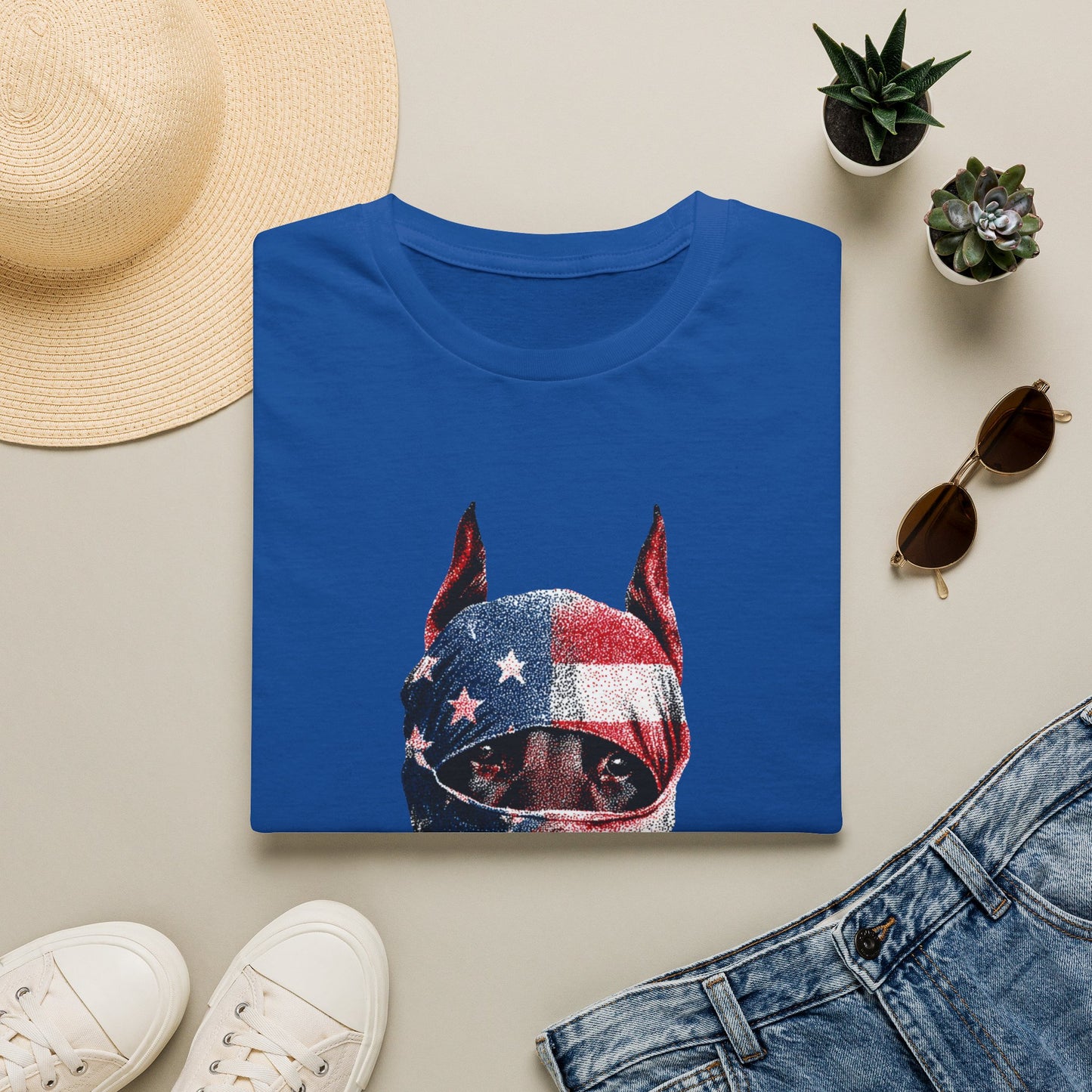 Doberman 2 Portrait T‑Shirt
