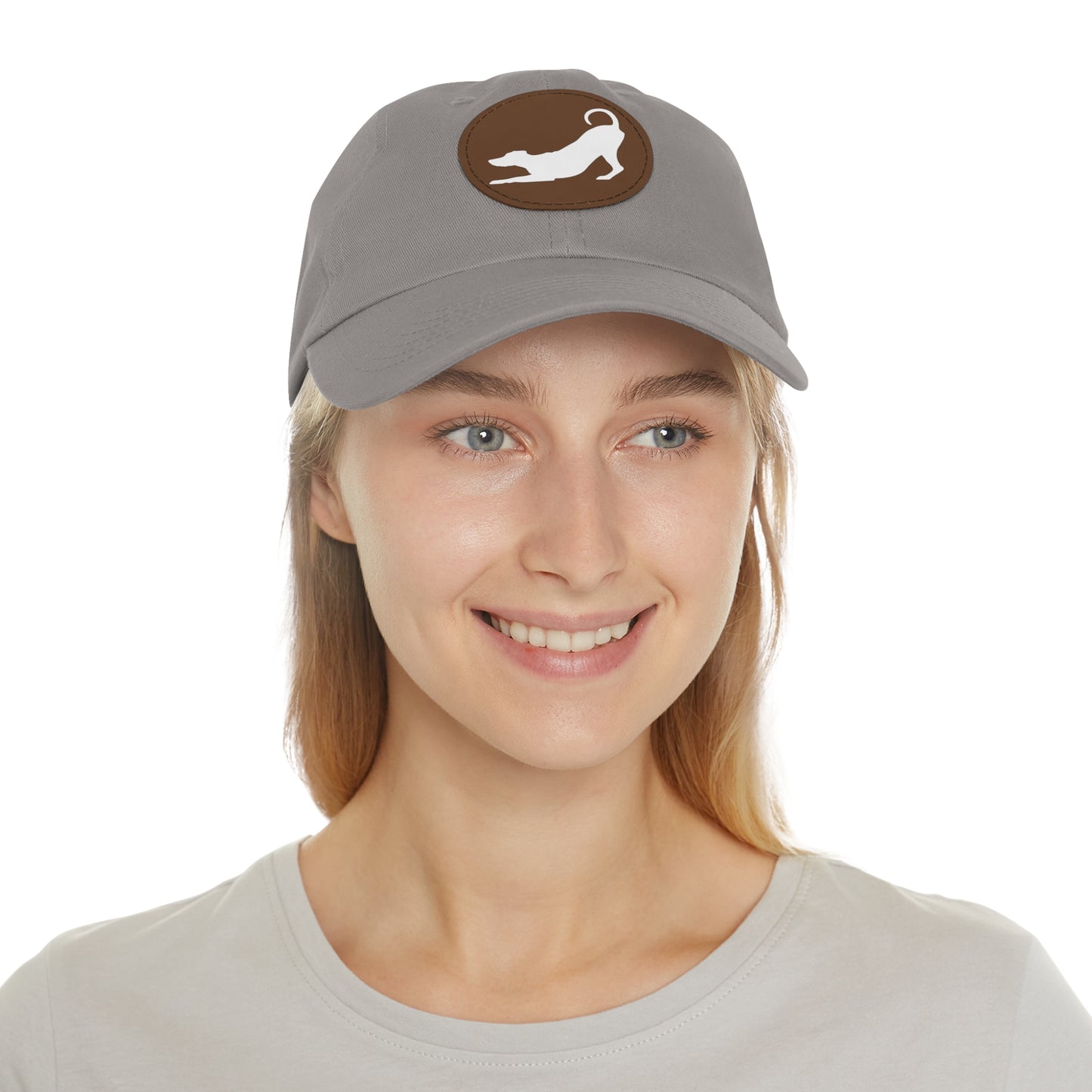 N 2 Dad Hat with Leather Patch (Round)