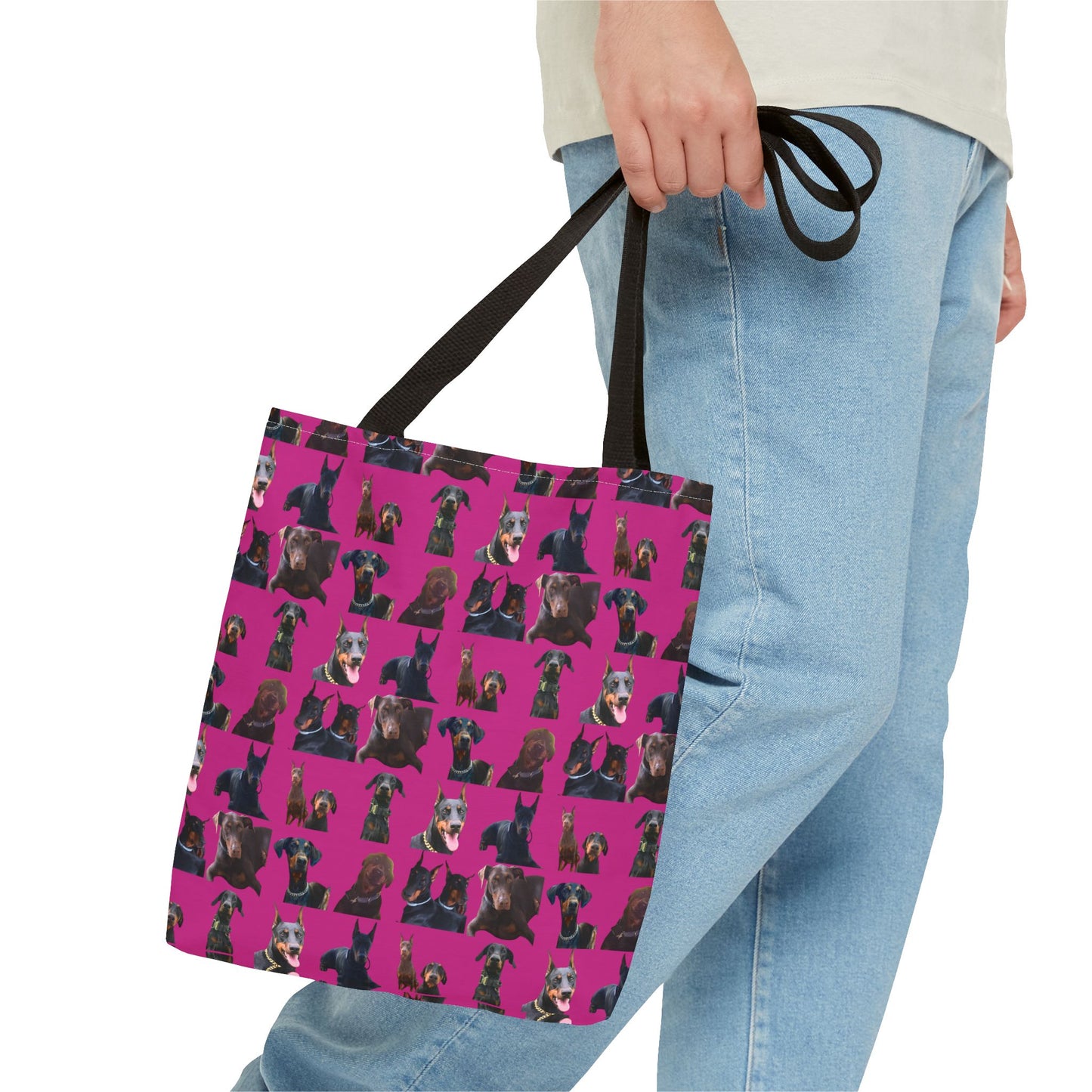 Rdition 5 Doberman Model Pattern Pink Tote Bag