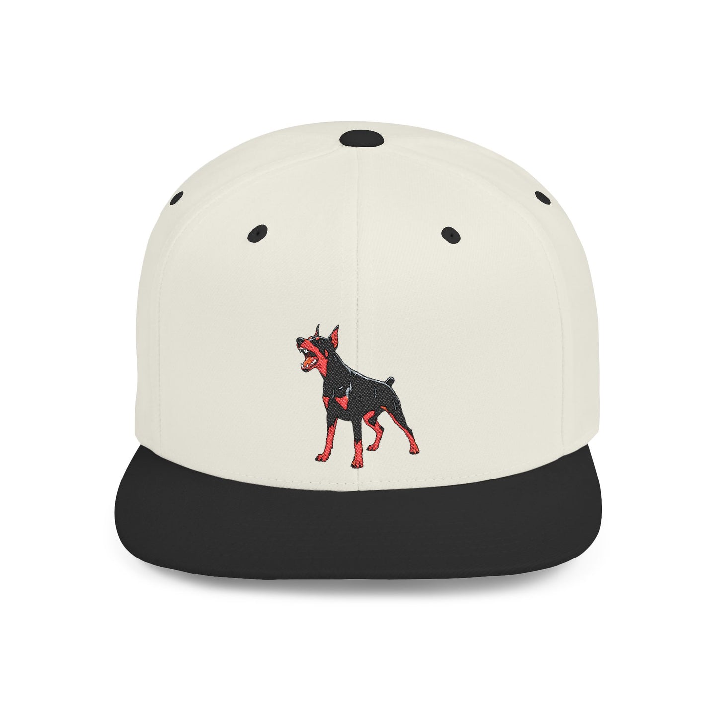 Doberman 1 Embroidered Flat Bill Snapback