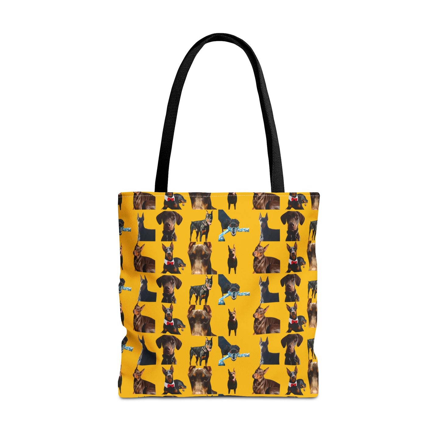 Edition 1 Doberman Model Pattern Yellow Tote Bag