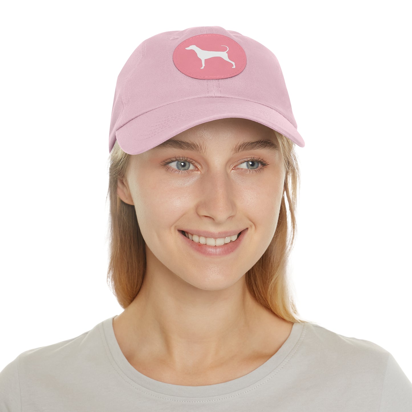 N 7 Dad Hat with Leather Patch (Round)