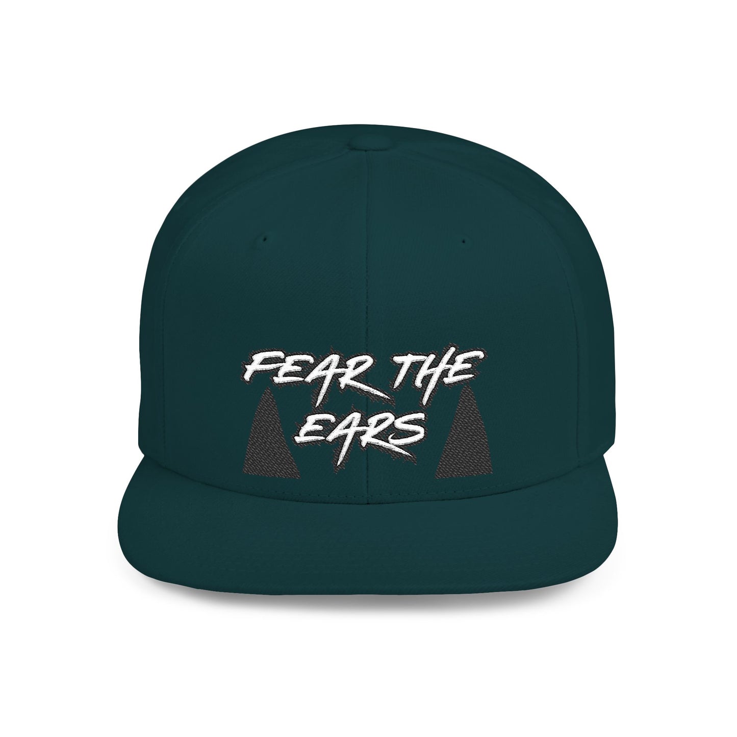 Ears 2 Embroidered Flat Bill Snapback