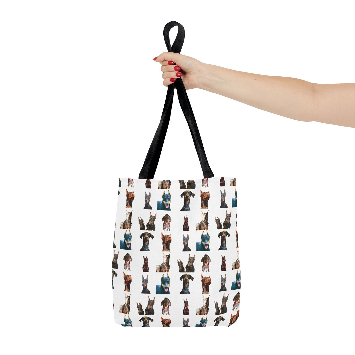 Edition 4 Doberman Model Pattern White Tote Bag