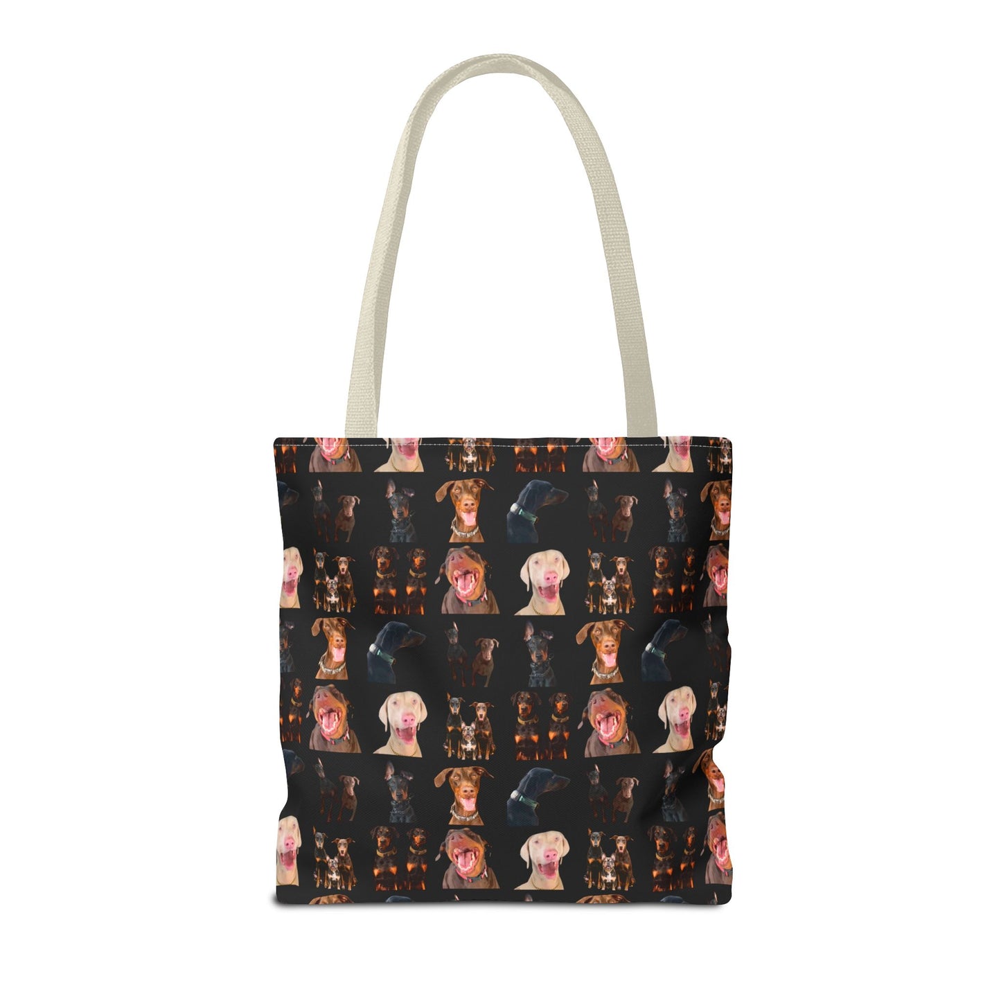 Edition 9 Doberman Model Pattern Black Tote Bag