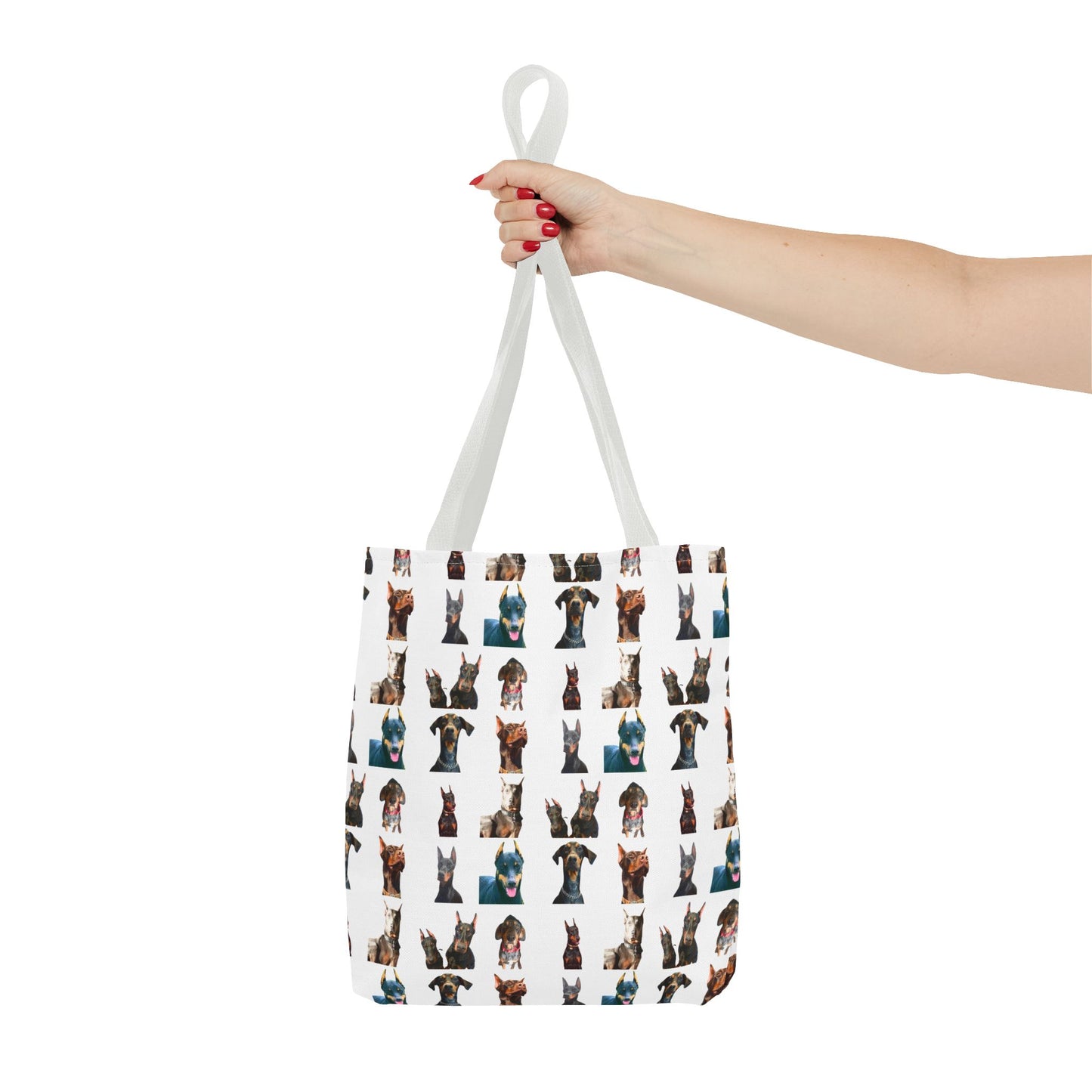 Edition 4 Doberman Model Pattern White Tote Bag