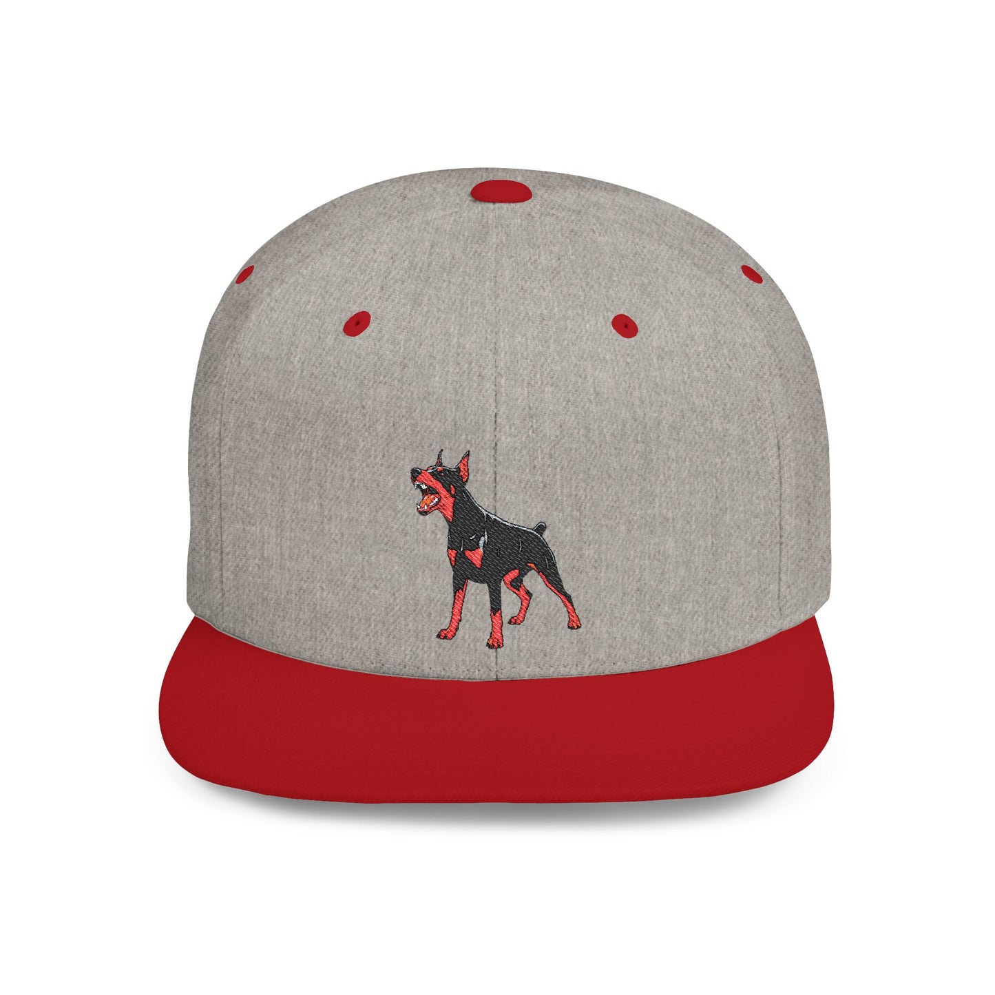 Doberman 1 Embroidered Flat Bill Snapback