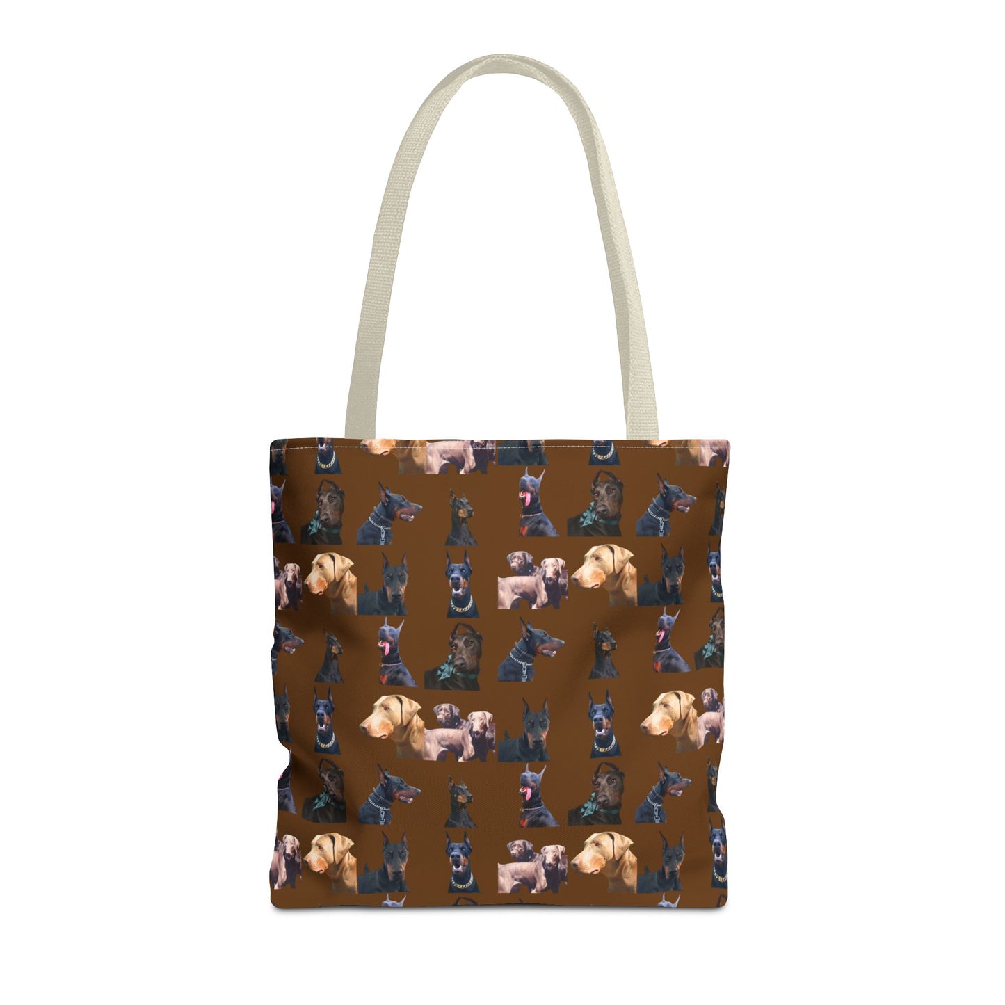 Edition 8 Doberman Model Pattern Brown Tote Bag
