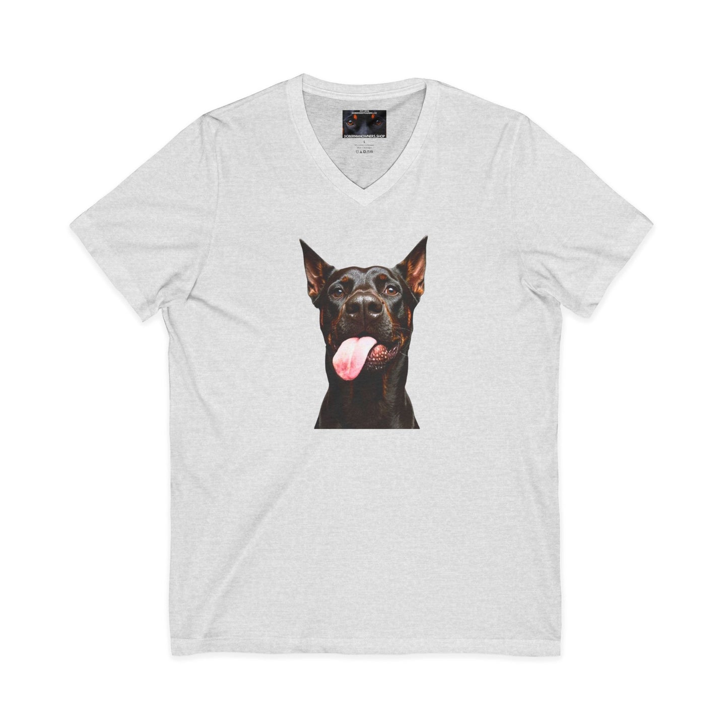 Tongue 1 Private Label Unisex Jersey Short Sleeve V-Neck Tee