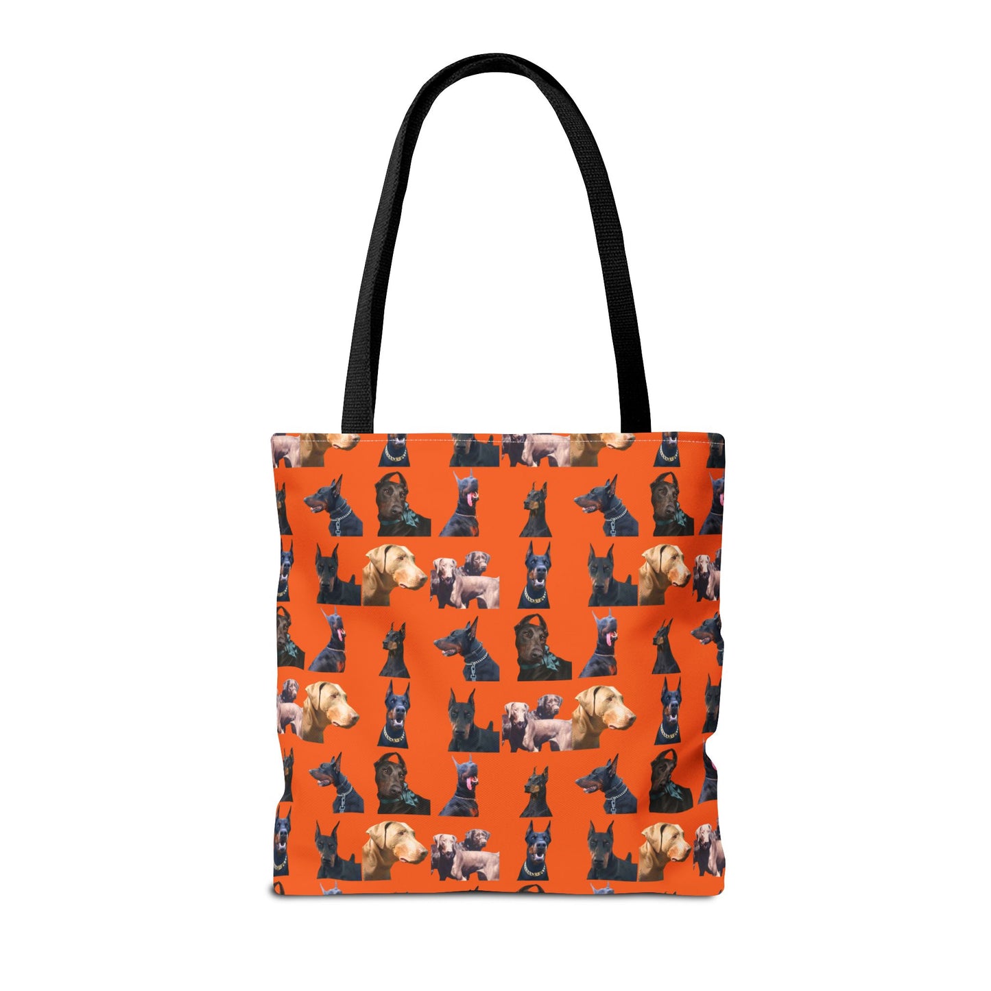 Edition 8 Doberman Model Pattern Orange Tote Bag