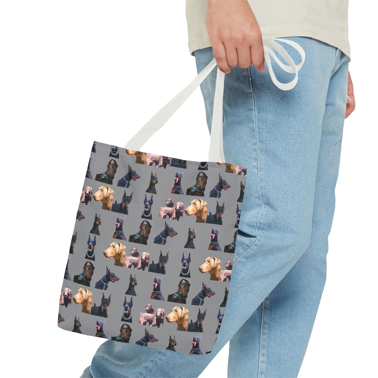 Edition 8 Doberman Model Pattern Gray Tote Bag