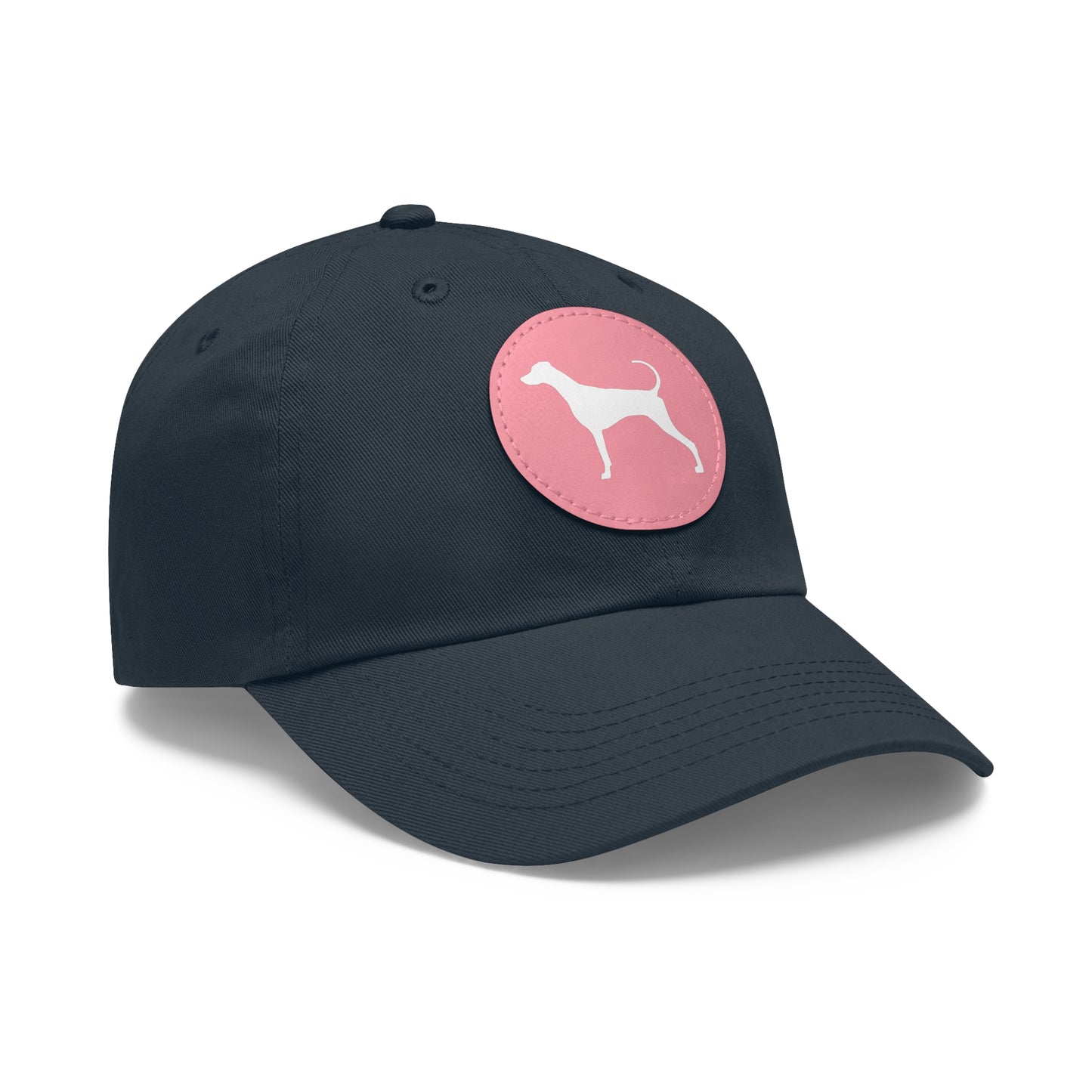 N 7 Dad Hat with Leather Patch (Round)