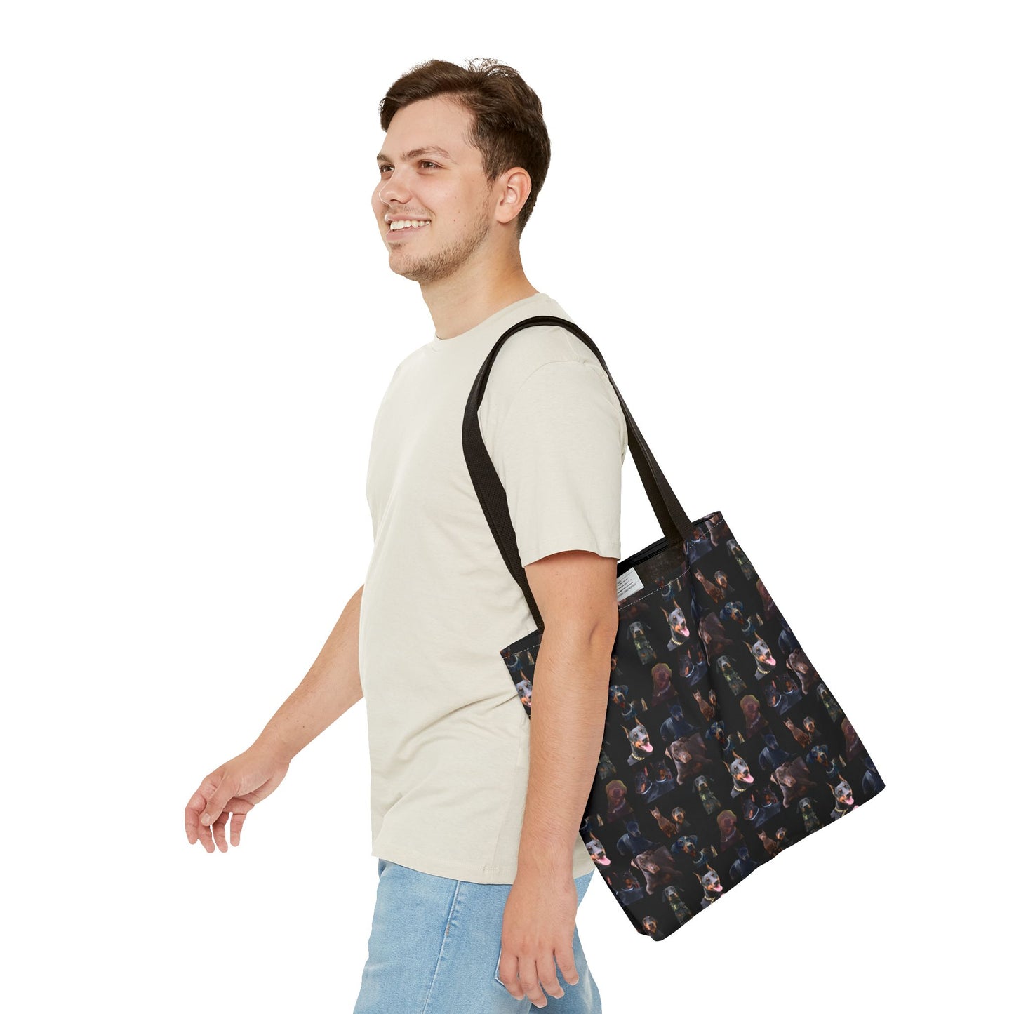Edition 5 Doberman Model Pattern Black Tote Bag