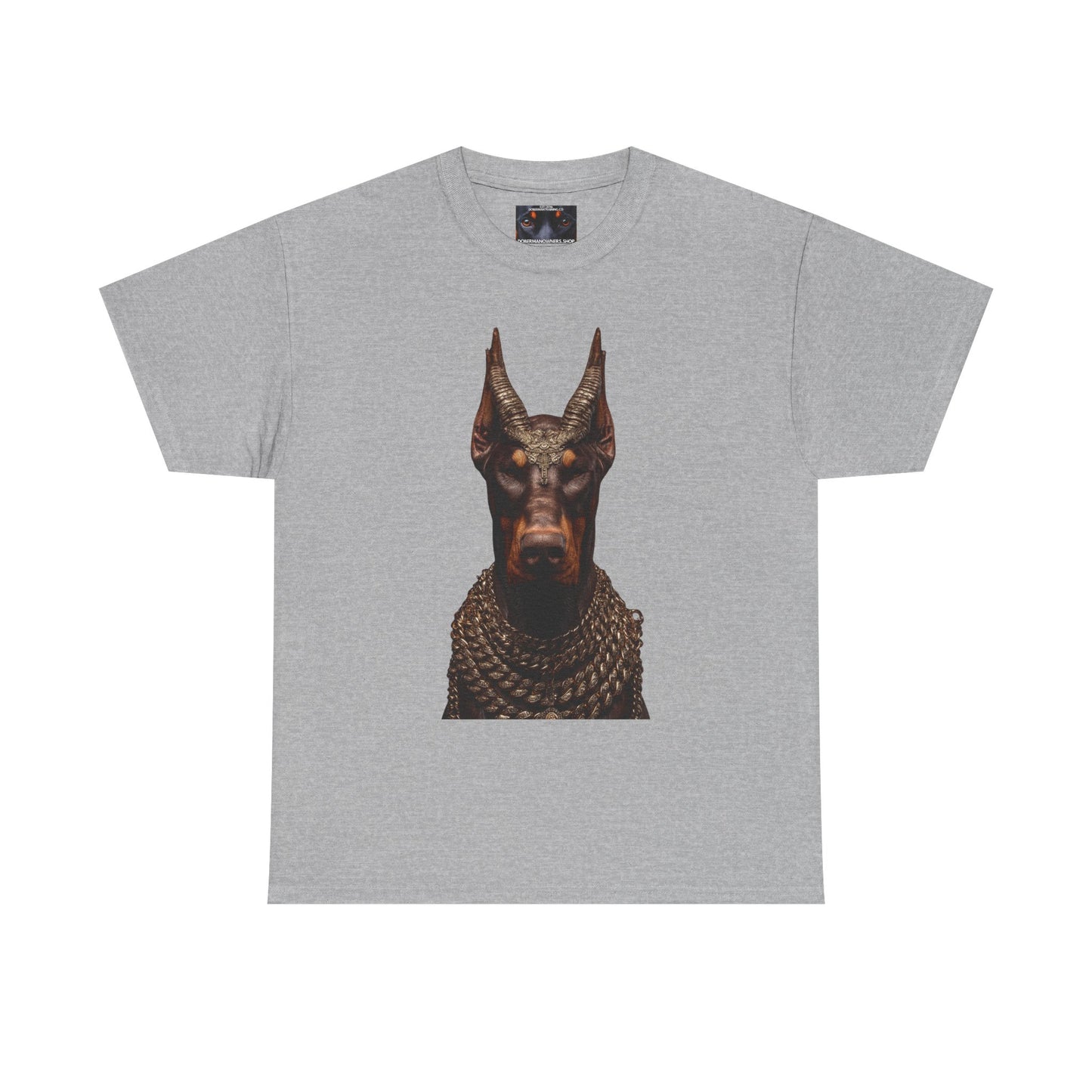 Doberman Goat 4 Private Lable Unisex Heavy Cotton Tee