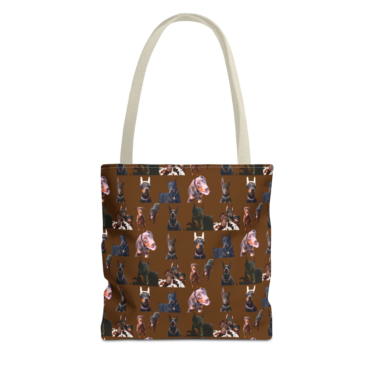 Edition 10 Doberman Model Pattern Brown Tote Bag
