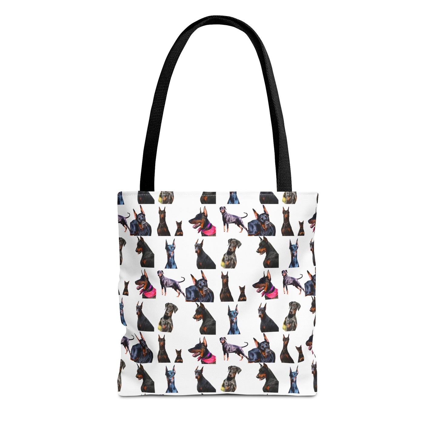 Edition 7 Doberman Model Pattern White Tote Bag