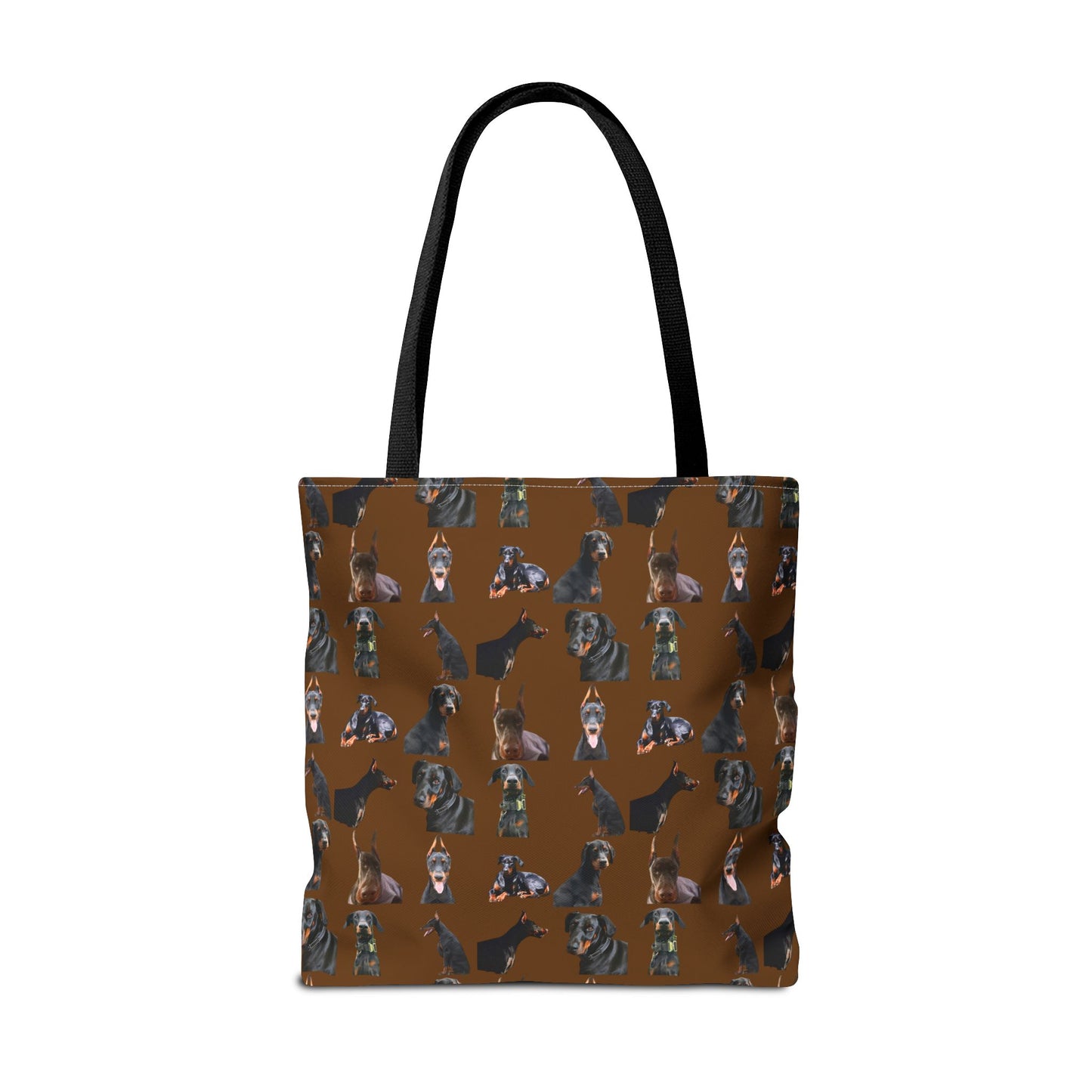 Edition 6 Doberman Model Pattern Brown Tote Bag