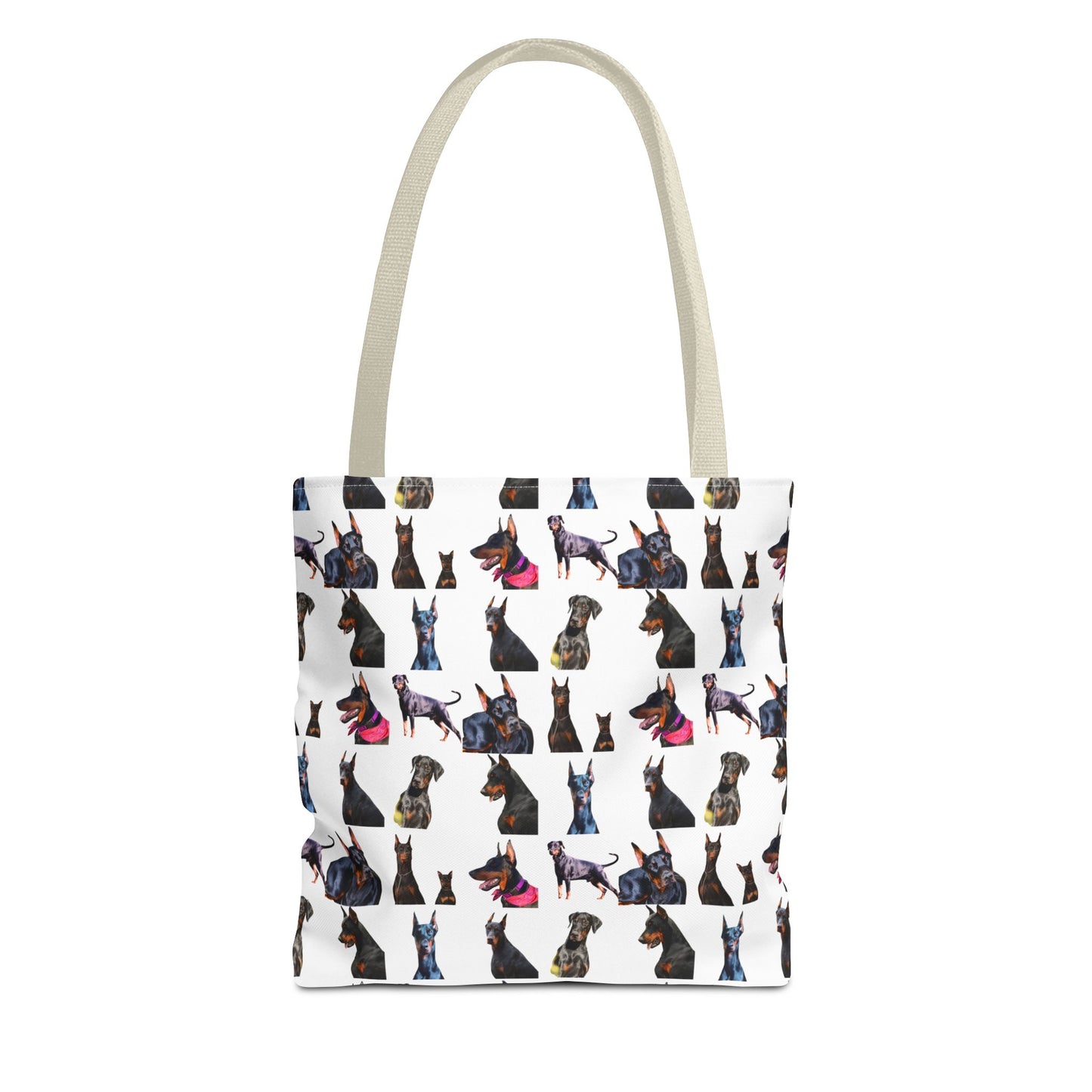 Edition 7 Doberman Model Pattern White Tote Bag
