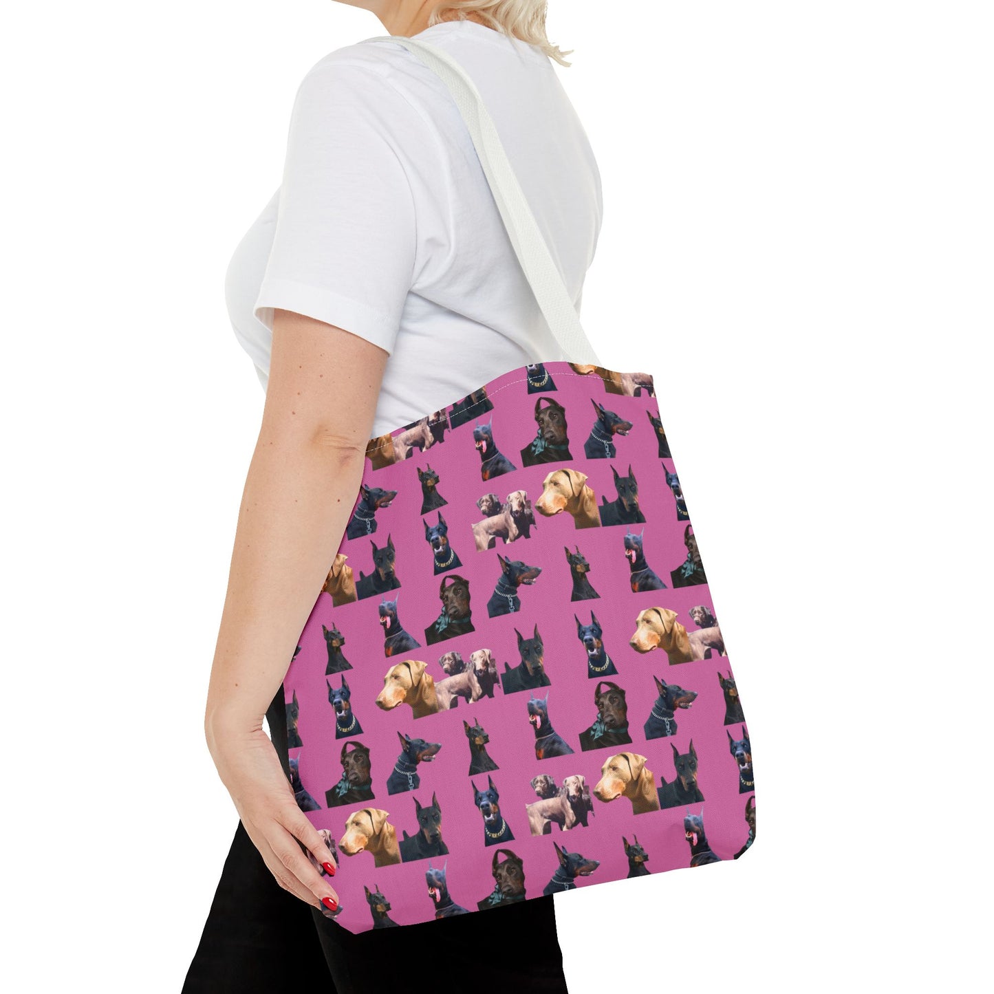 Edition 8 Doberman Model Pattern Light Pink Tote Bag