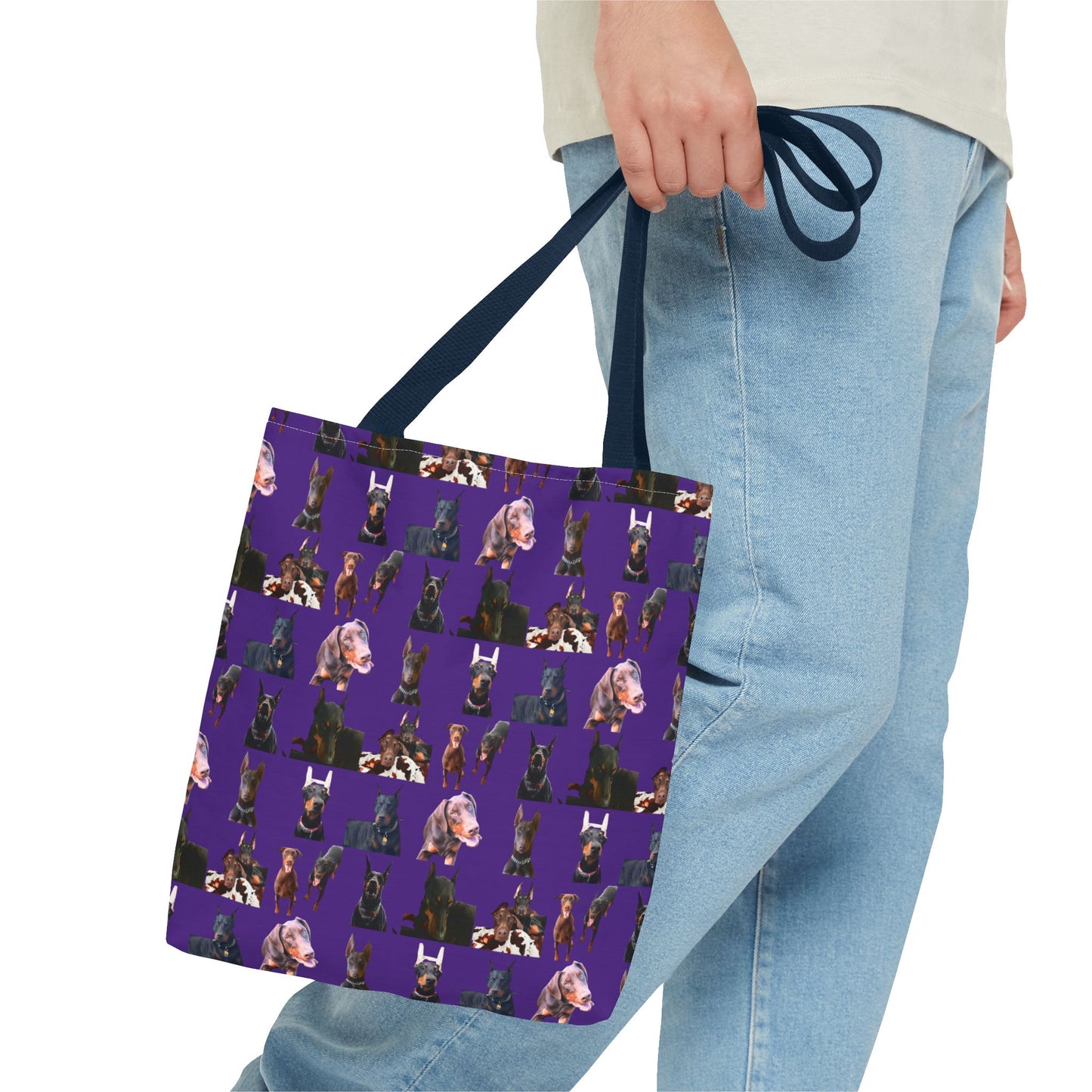 Edition 10 Doberman Model Pattern Purple Tote Bag