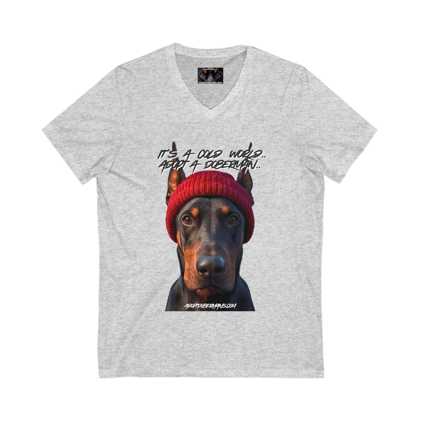 Dobie 1.3 Private Label Unisex Jersey Short Sleeve V-Neck Tee