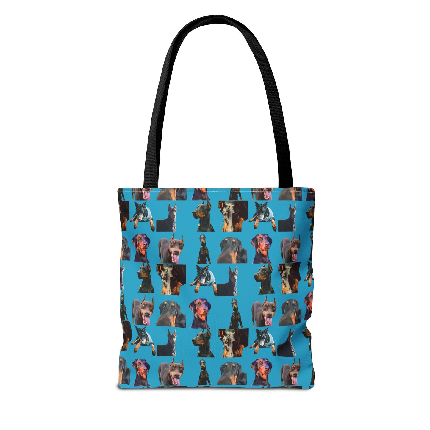 Edition 3 Doberman Model Pattern Turquoise Tote Bag