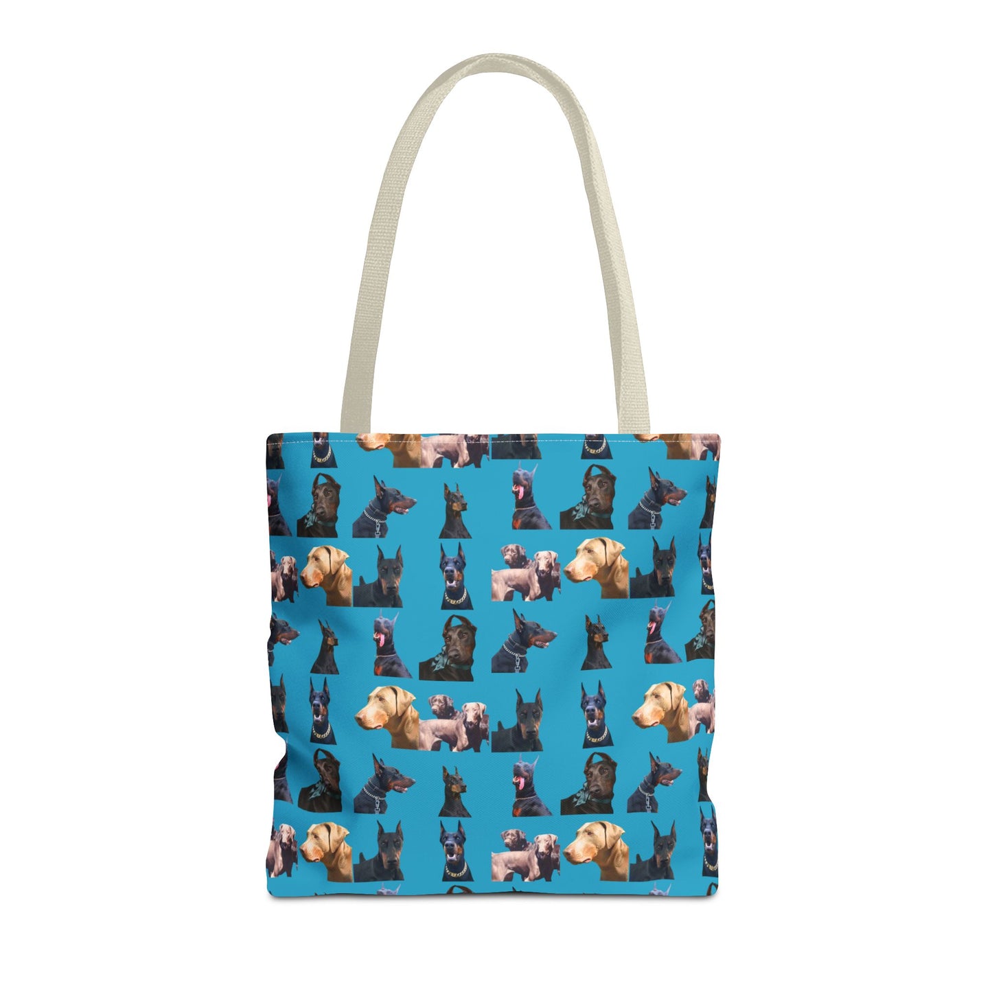 Edition 8 Doberman Model Pattern Turquoise Tote Bag