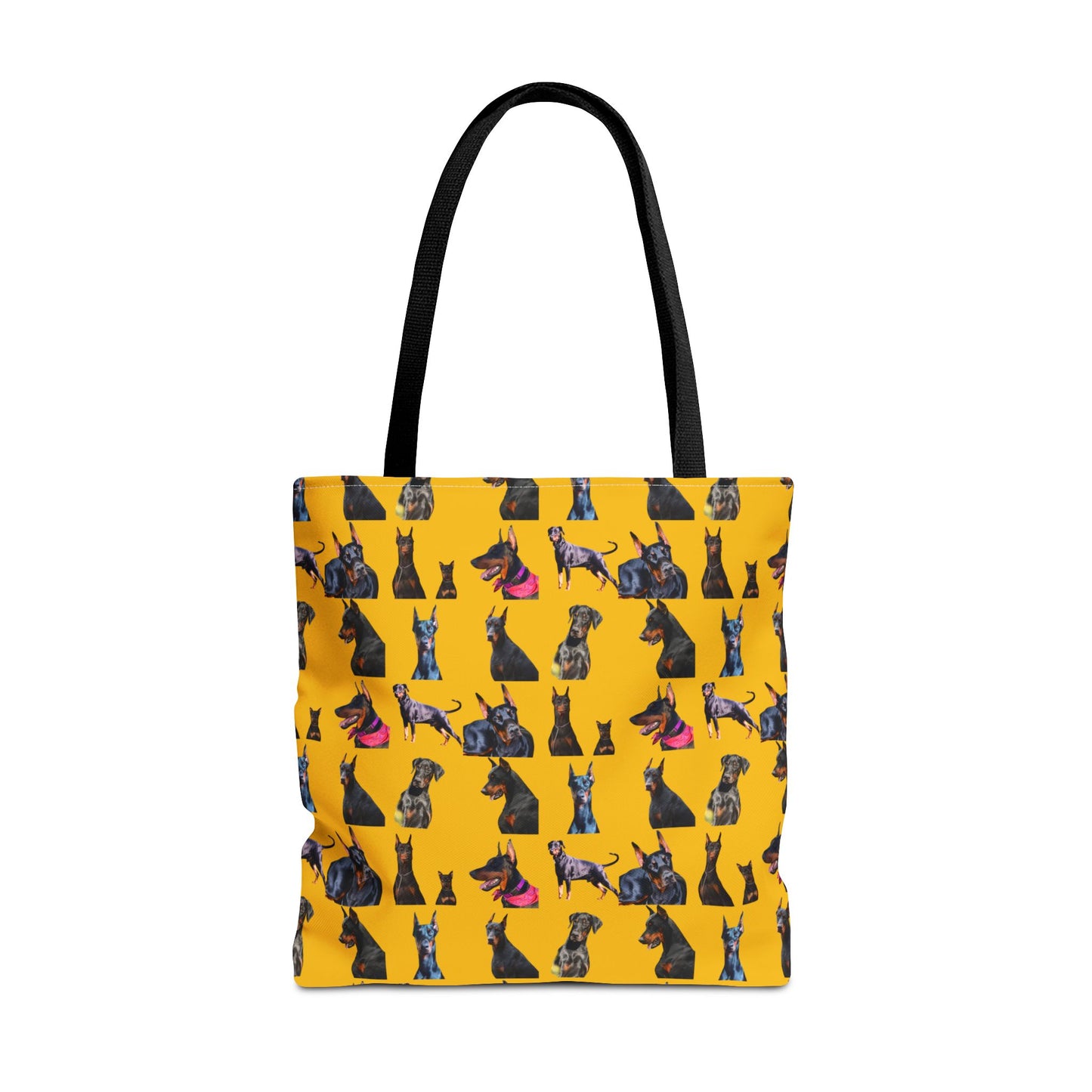 Edition 7 Doberman Model Pattern Yellow Tote Bag
