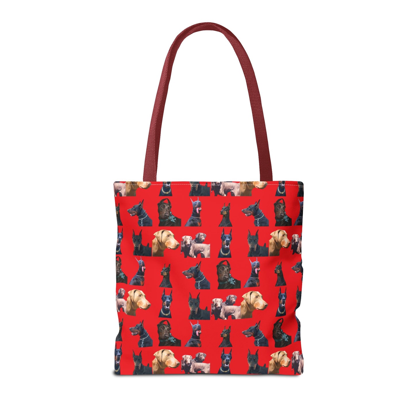 Edition 8 Doberman Model Pattern Red Tote Bag