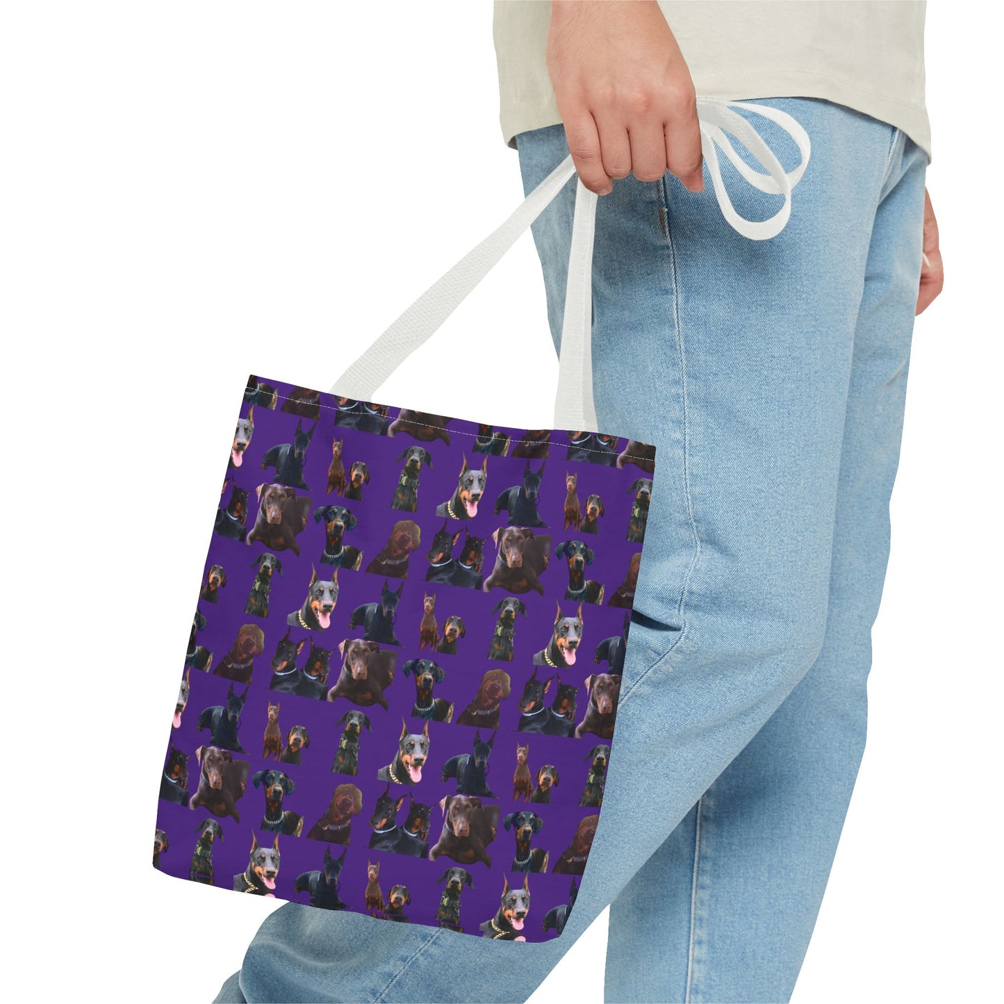 Edition 5 Doberman Model Pattern Purple Tote Bag