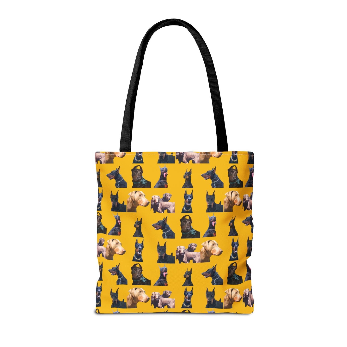 Edition 8 Doberman Model Pattern Yellow Tote Bag