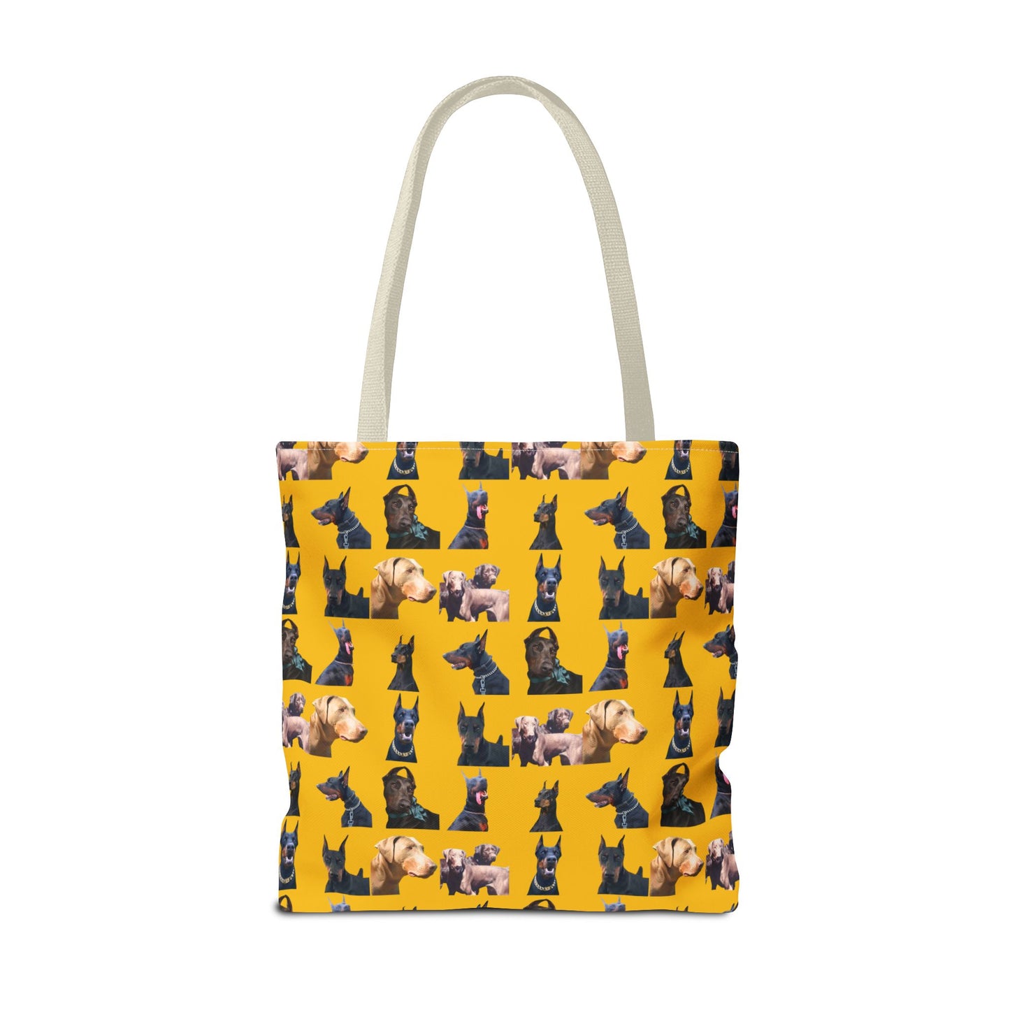 Edition 8 Doberman Model Pattern Yellow Tote Bag