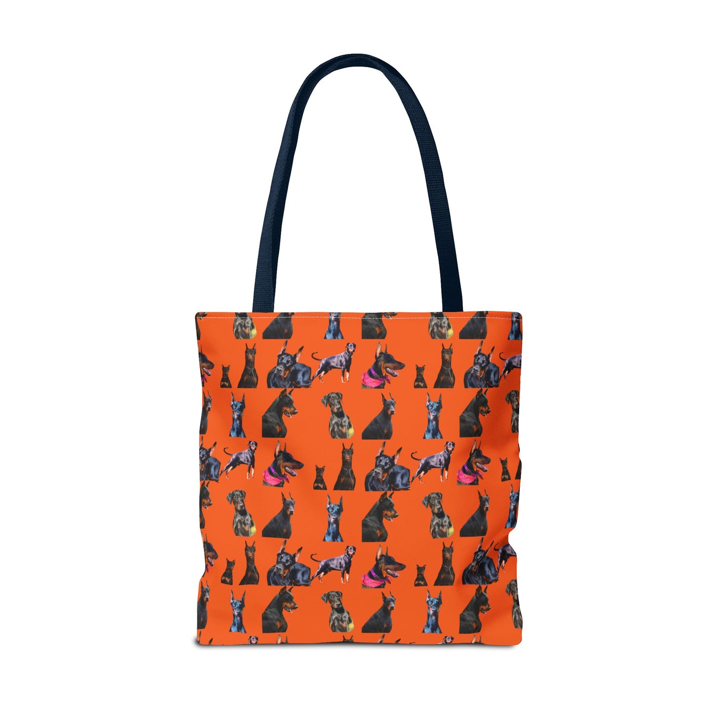 Edition 7 Doberman Model Pattern Orange Tote Bag