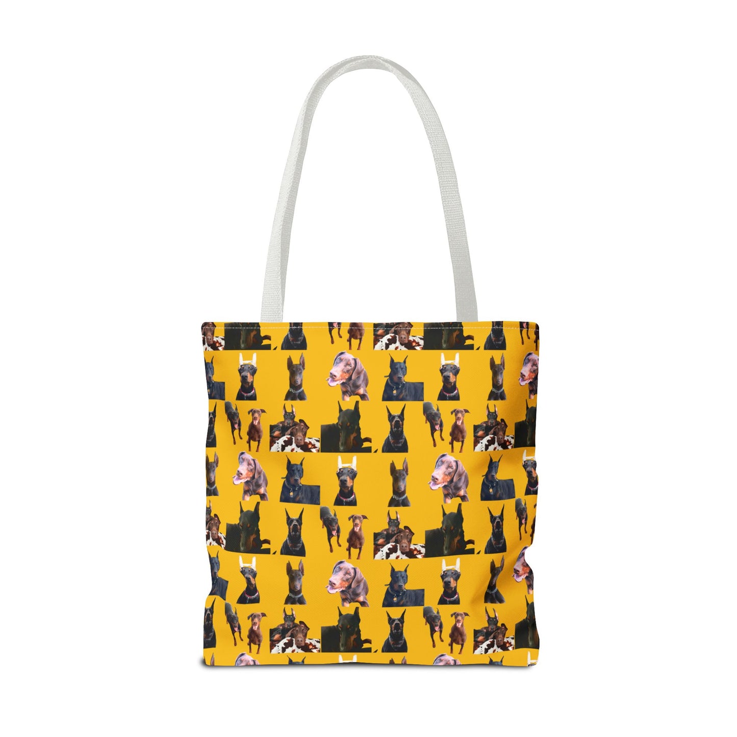 Edition 10 Doberman Model Pattern Yellow Tote Bag