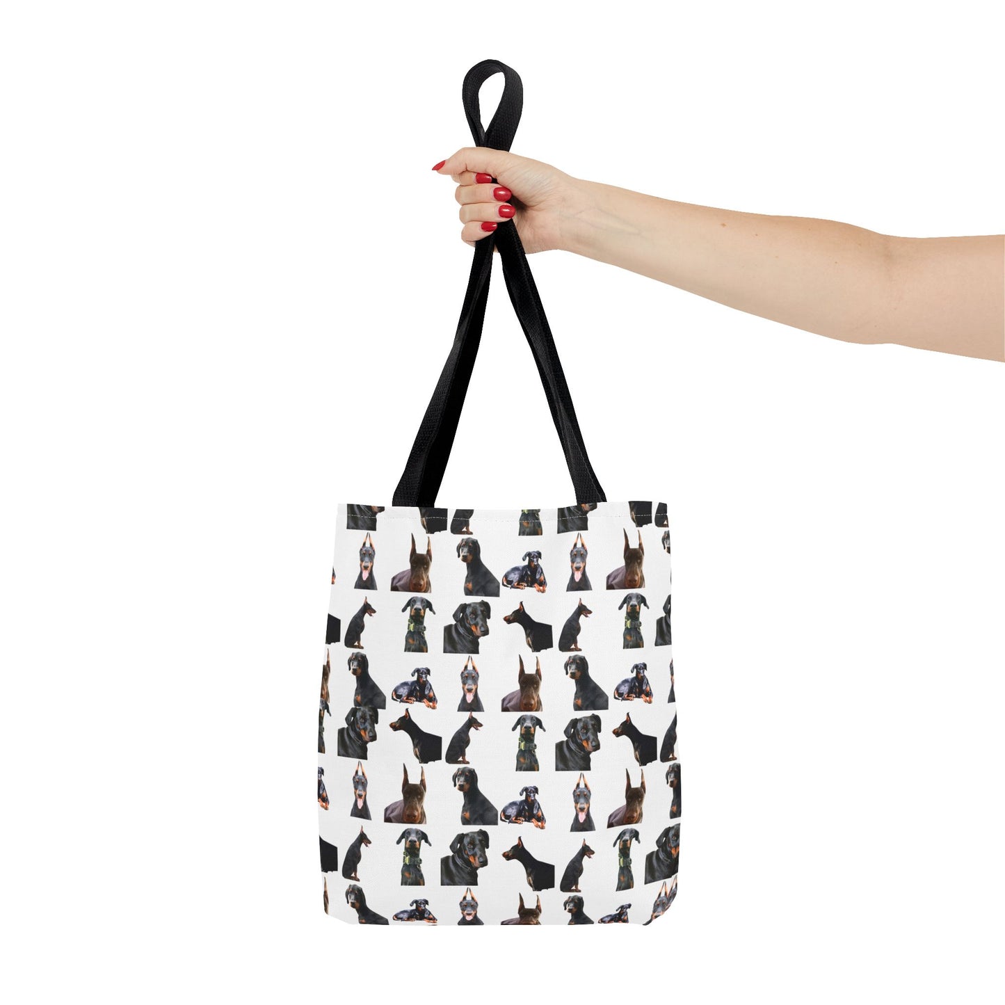 Edition 6 Doberman Model Pattern White Tote Bag