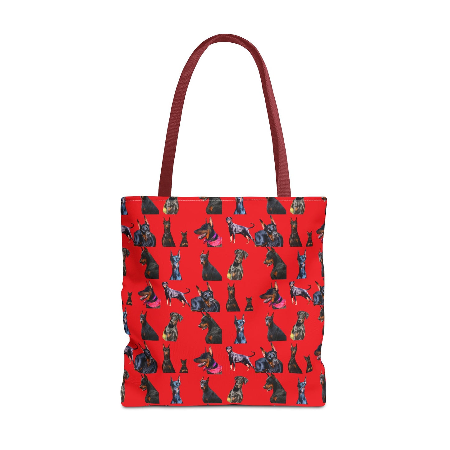 Edition 7 Doberman Model Pattern Red Tote Bag