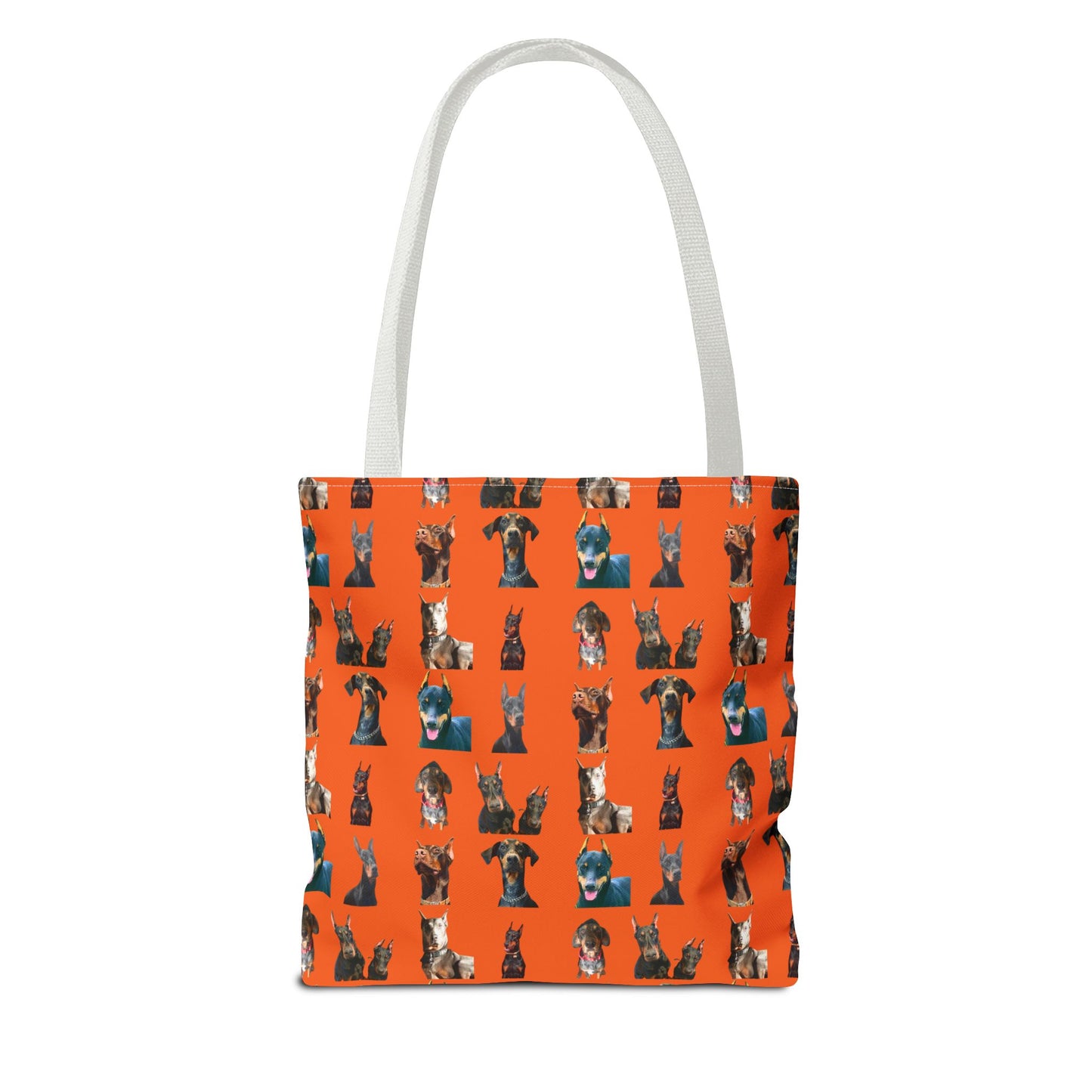 Edition 4 Doberman Model Pattern Orange Tote Bag