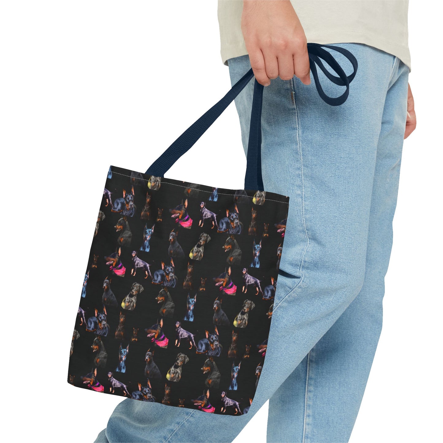 Edition 7 Doberman Model Pattern Black Tote Bag
