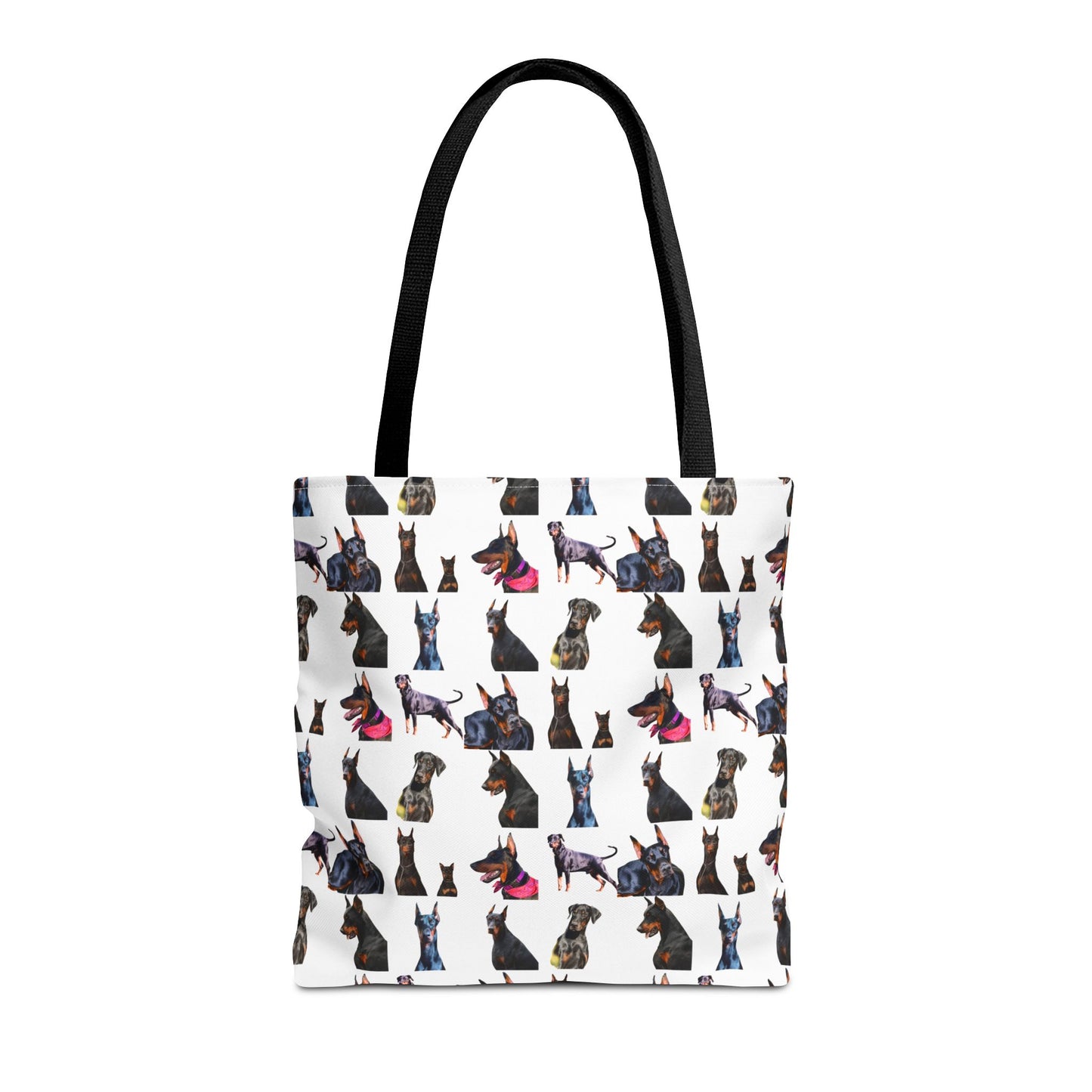 Edition 7 Doberman Model Pattern White Tote Bag