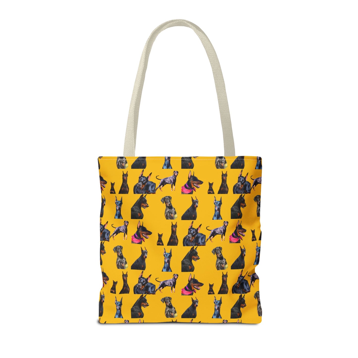 Edition 7 Doberman Model Pattern Yellow Tote Bag