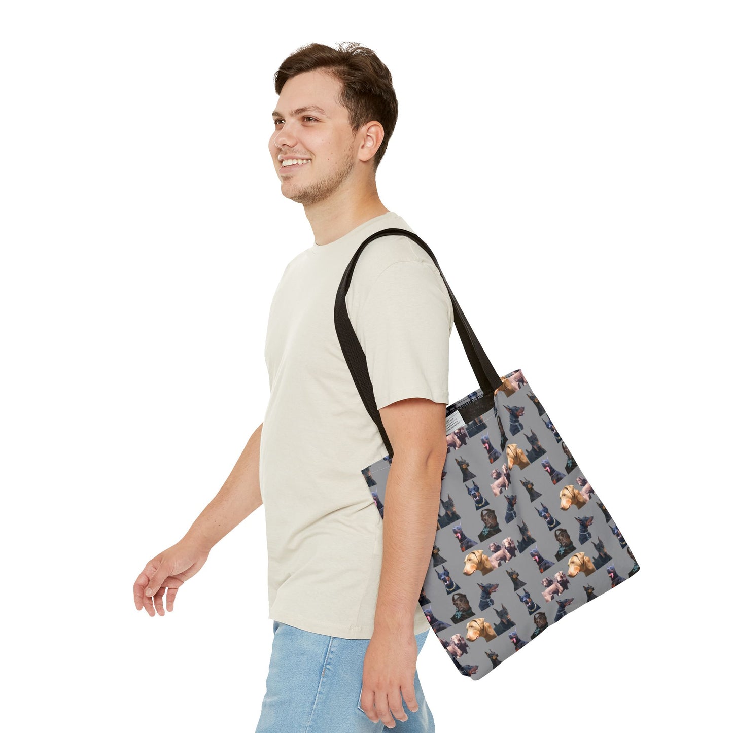 Edition 8 Doberman Model Pattern Gray Tote Bag