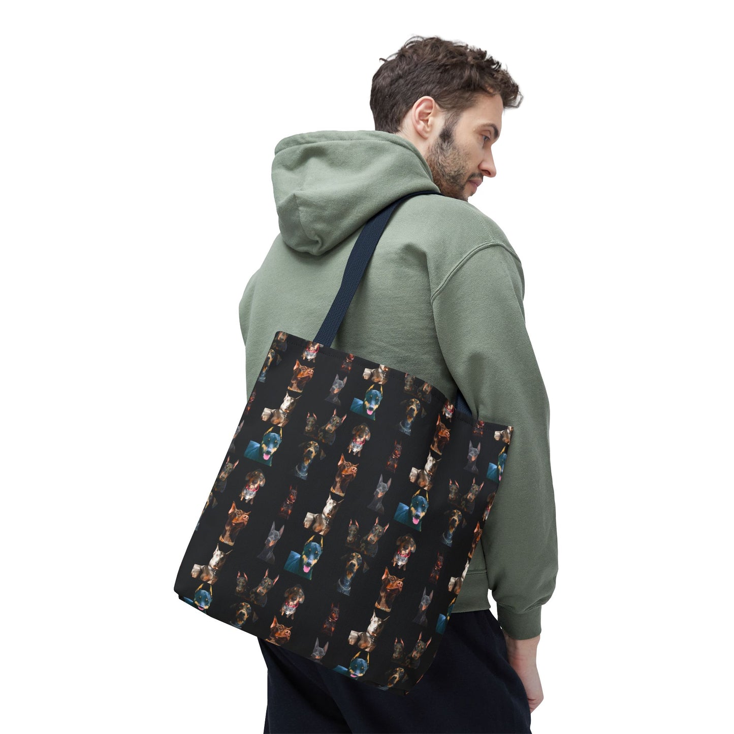 Edition 4 Doberman Model Pattern Black Tote Bag