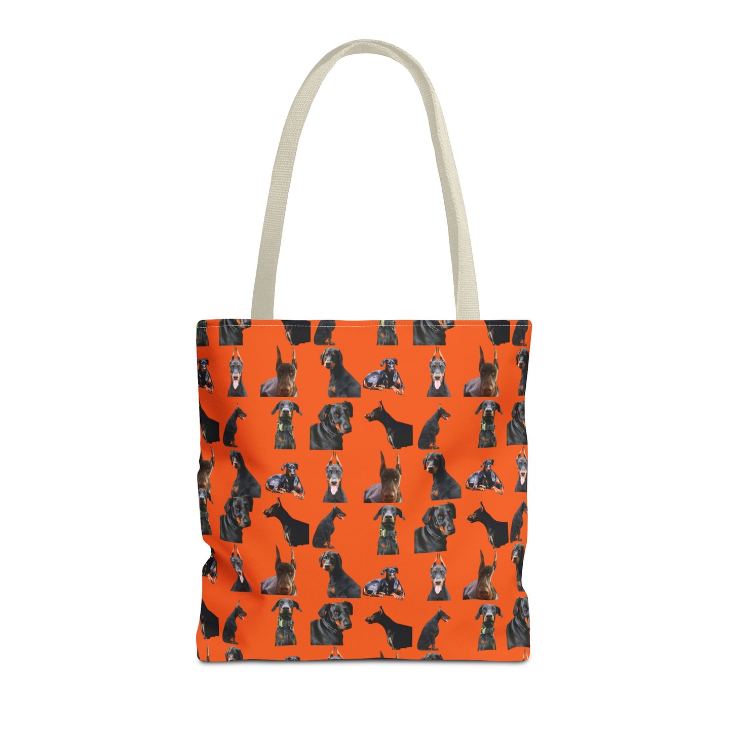 Edition 6 Doberman Model Pattern Orange Tote Bag
