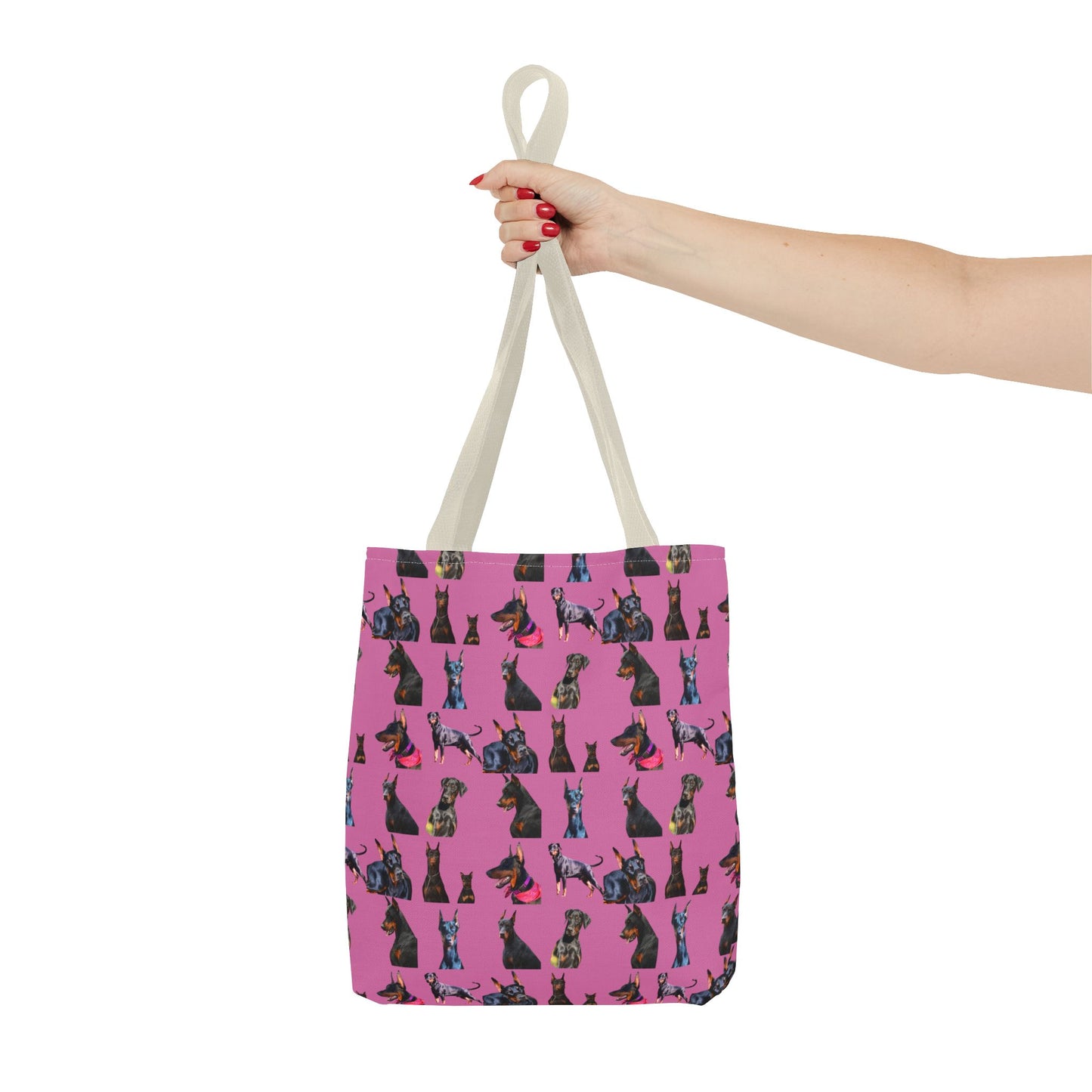 Edition 7 Doberman Model Pattern Light Pink Tote Bag