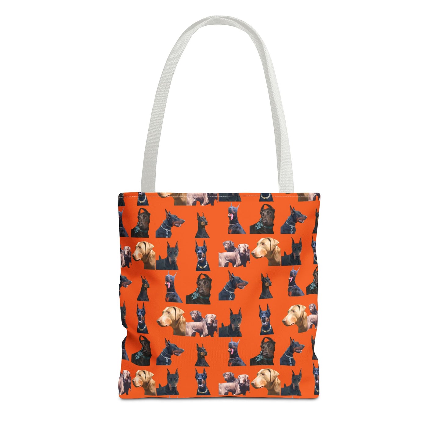 Edition 8 Doberman Model Pattern Orange Tote Bag
