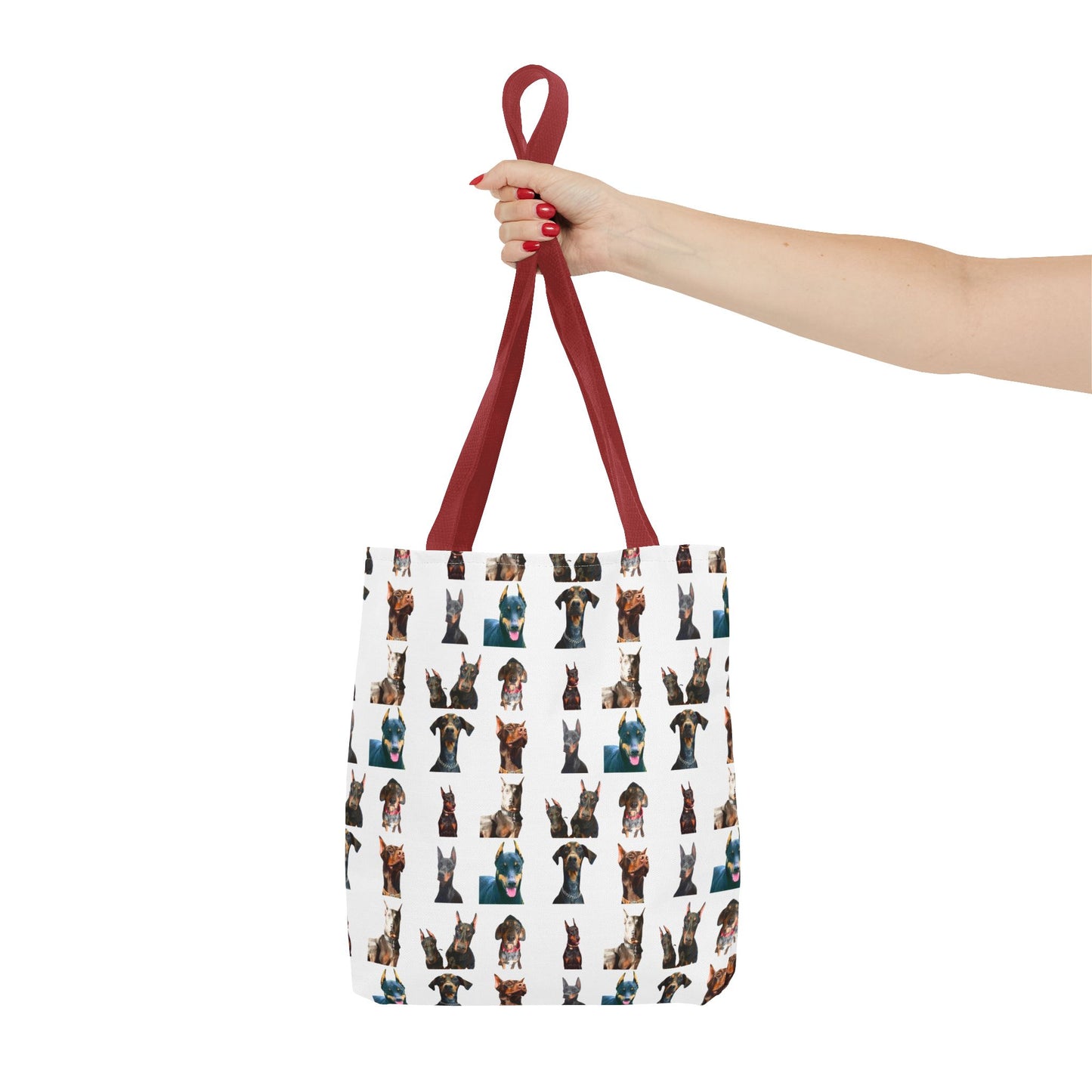 Edition 4 Doberman Model Pattern White Tote Bag