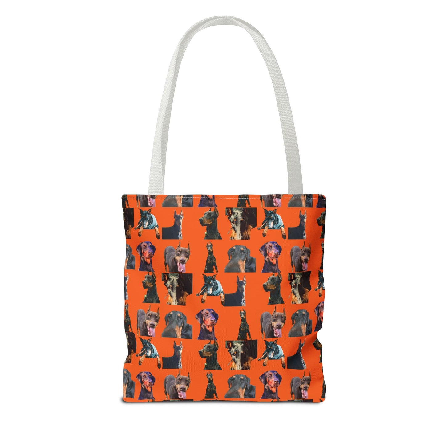 Edition 3 Doberman Model Pattern Orange Tote Bag