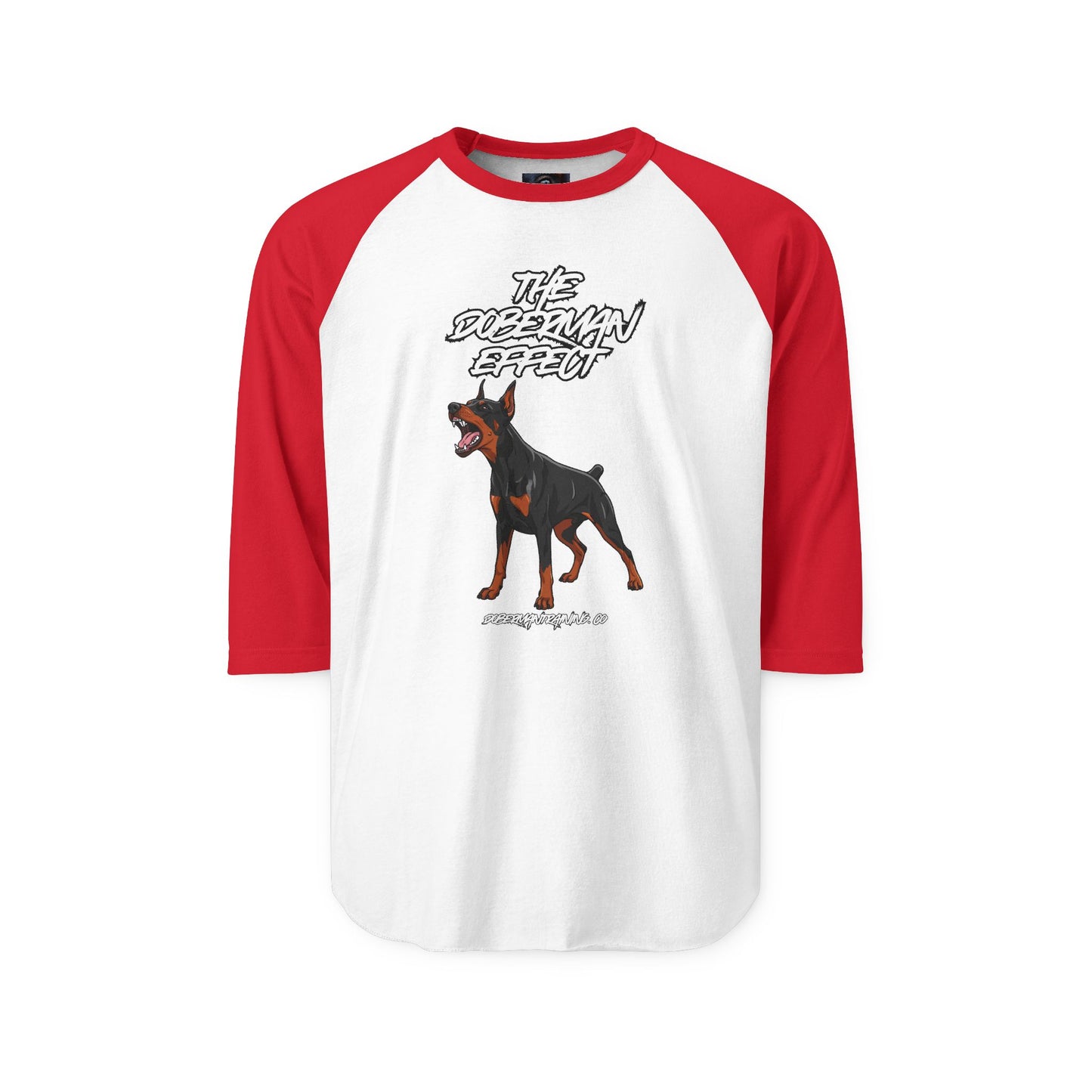 Doberman Effect 1 Unisex Three-Quarter Sleeve Raglan Shirt