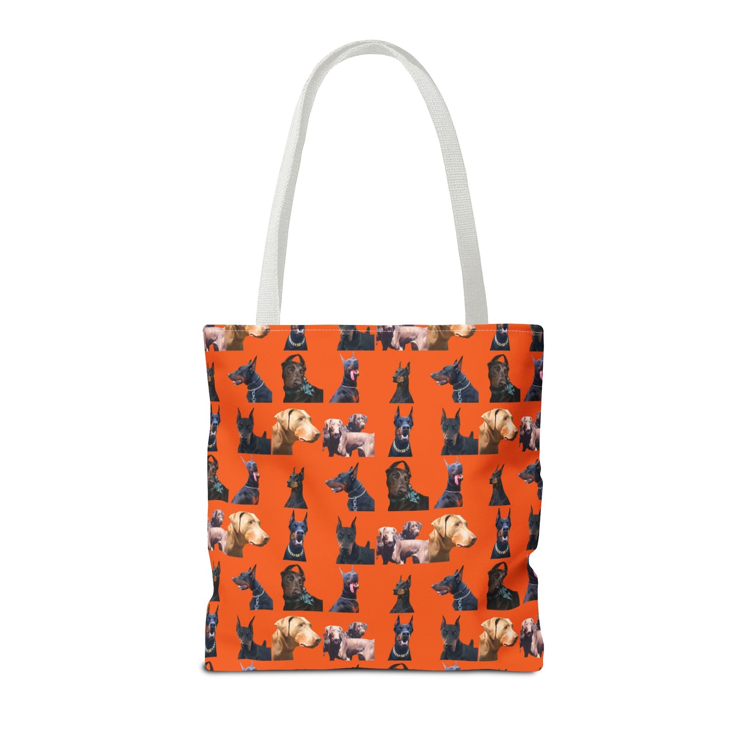 Edition 8 Doberman Model Pattern Orange Tote Bag