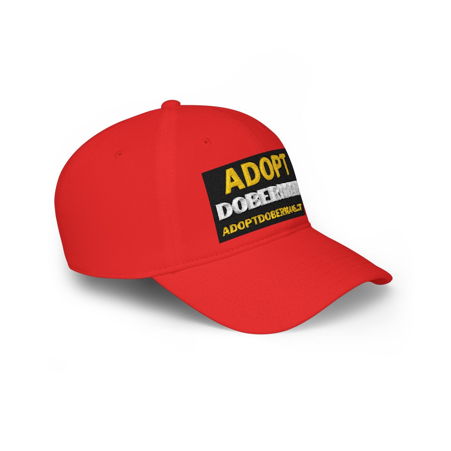 Adopt Dobermans 1 Low Profile Baseball Cap — Rescue Dog Awareness Hat